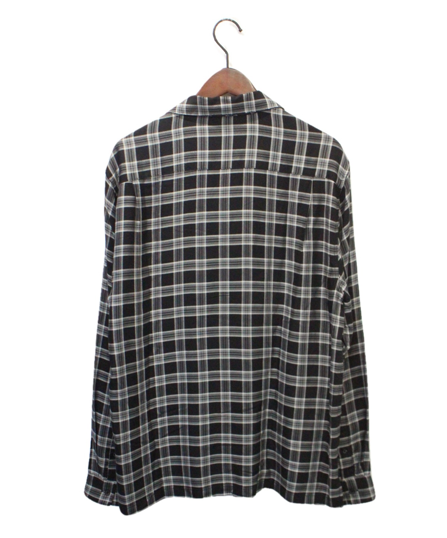 SUPREME (シュプリーム) Plaid Rayon Shirt ブラック×グレー サイズ:Ｍ 未使用品