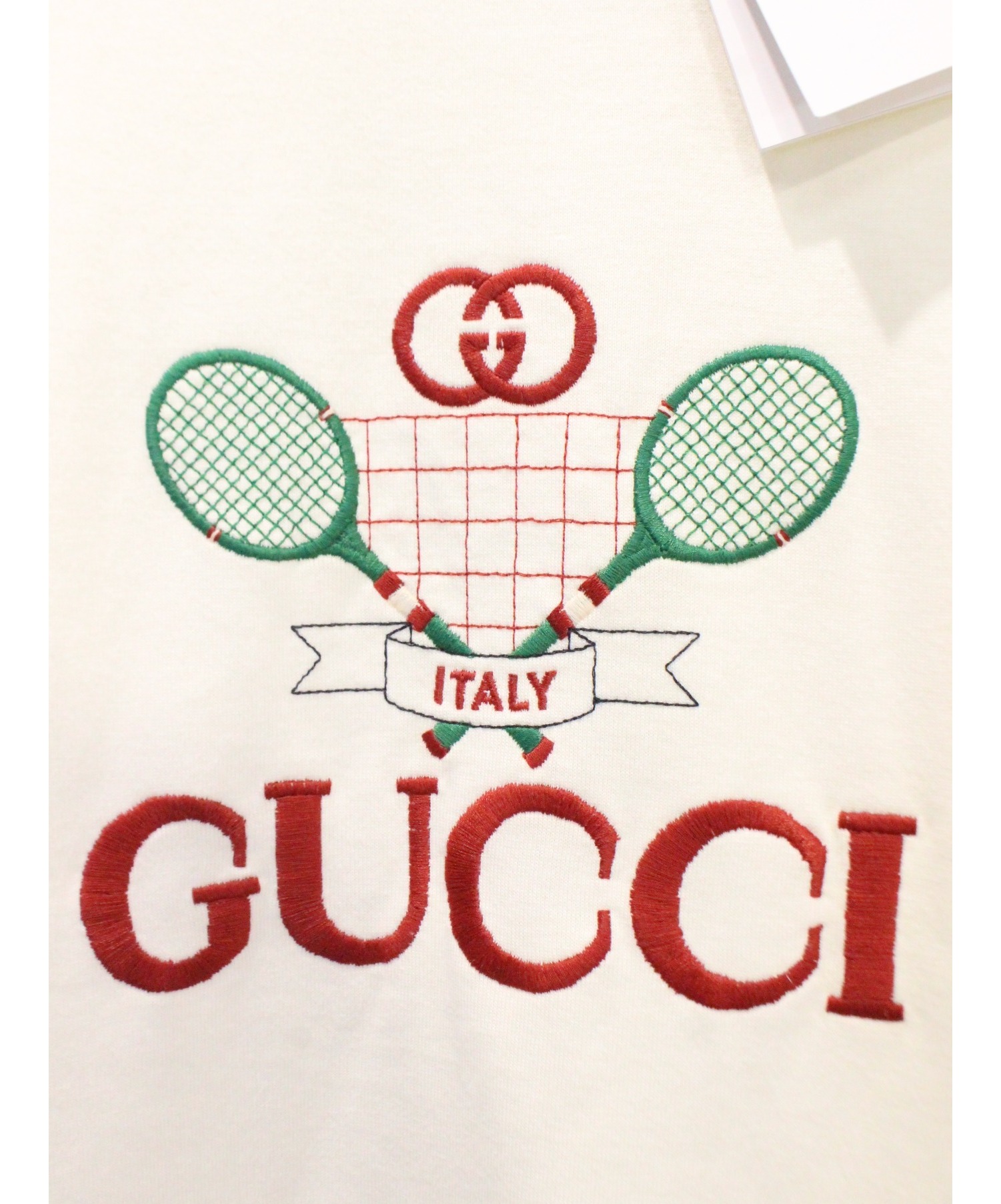 GUCCI (グッチ) テニスTシャツ アイボリー サイズ:XS