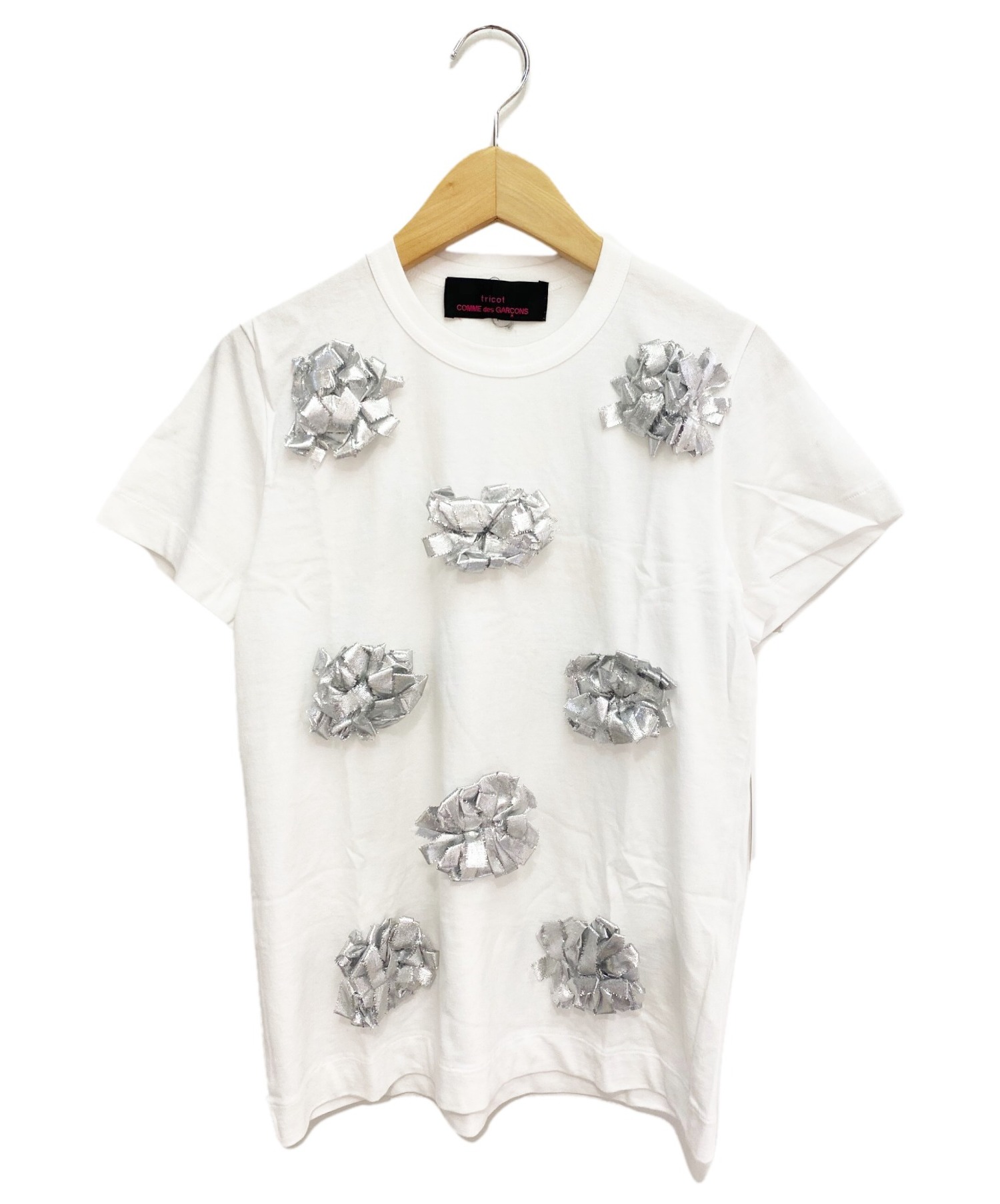 tricot COMME des GARCONS (トリココムデギャルソン) リボンTシャツ ホワイト サイズ:S