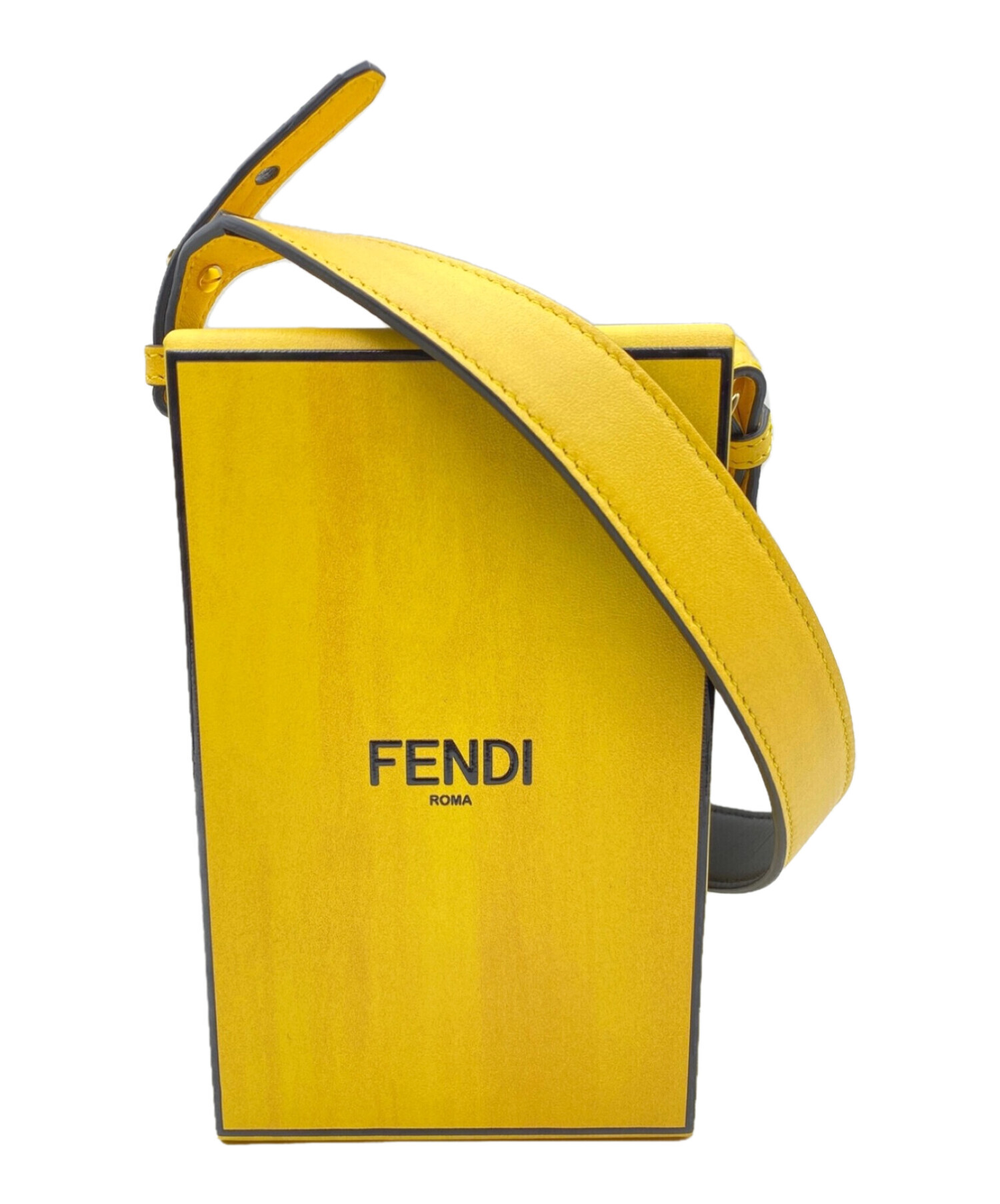 FENDI (フェンディ) ボックスショルダーバッグ イエロー サイズ:-