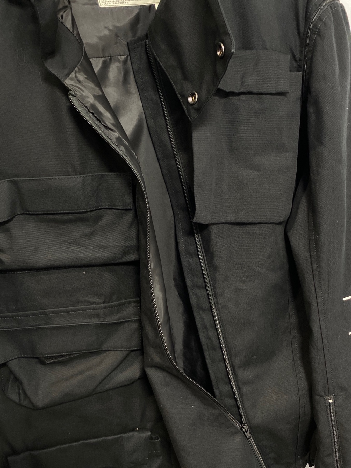 A-COLD-WALL (アコールドウォール) DETACHABLE SLEEVES CARGO JACKE ブラック サイズ:Ｌ