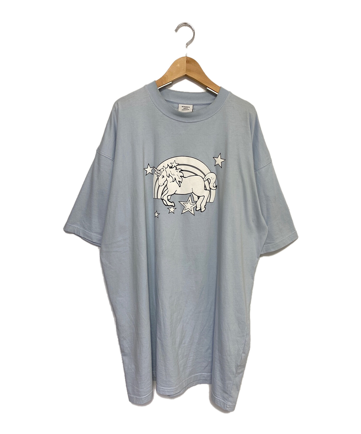 VETEMENTS (ヴェトモン) Blue Magic Unicorn T-Shirt スカイブルー サイズ:S