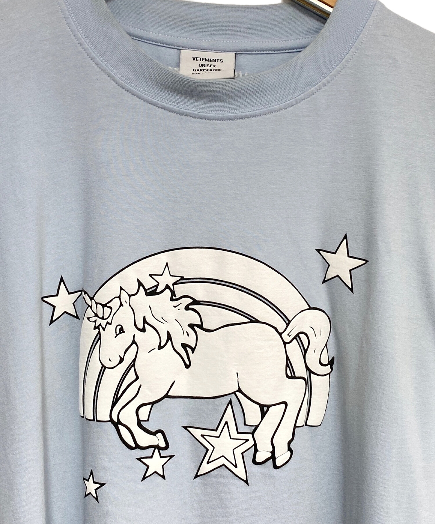 VETEMENTS (ヴェトモン) Blue Magic Unicorn T-Shirt スカイブルー サイズ:S