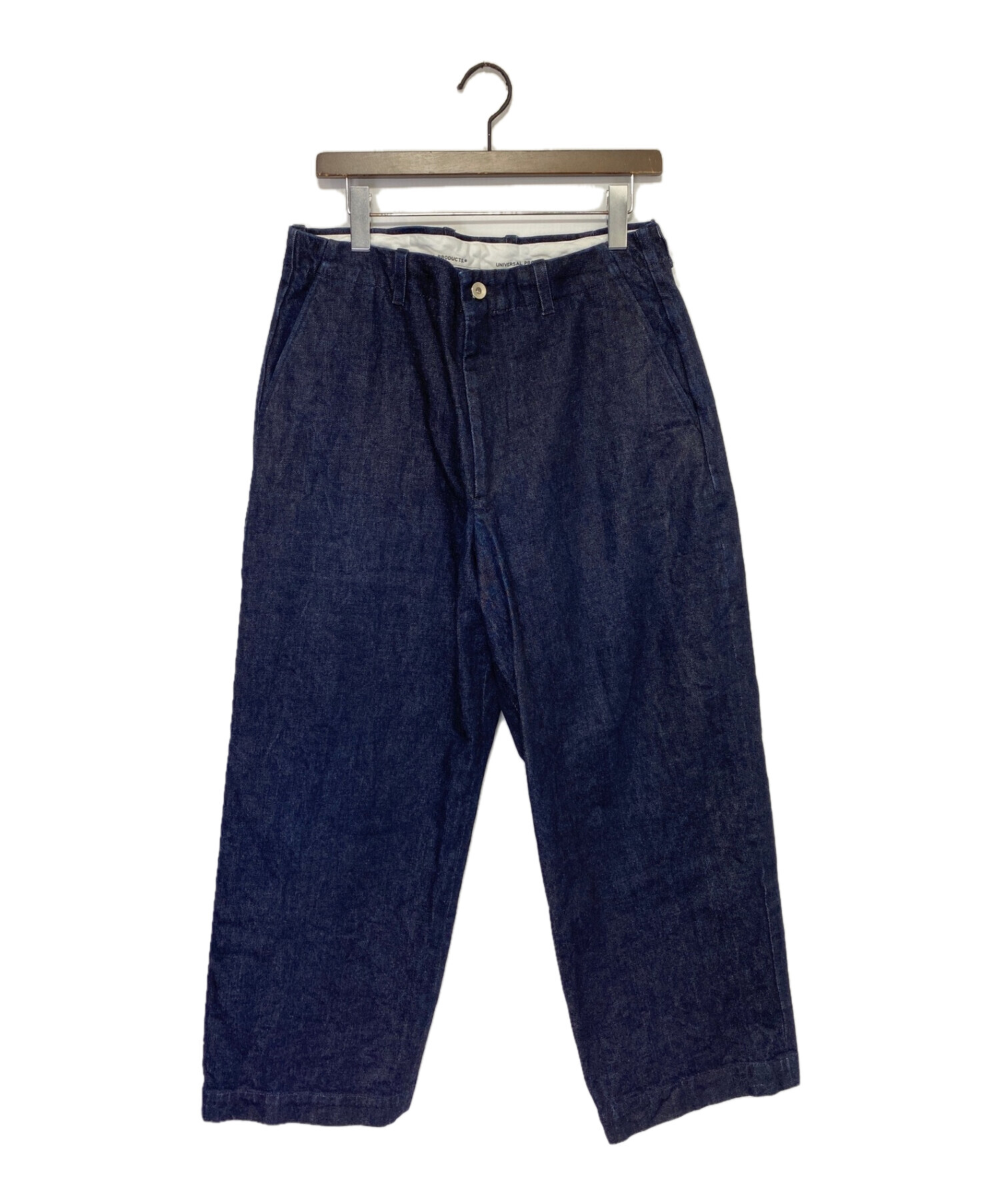 中古・古着通販】UNIVERSAL PRODUCTS. (ユニバーサルプロダクツ) NO TUCK WIDE DENIM PANTS インディゴ  サイズ:3｜ブランド・古着通販 トレファク公式【TREFAC FASHION】スマホサイト