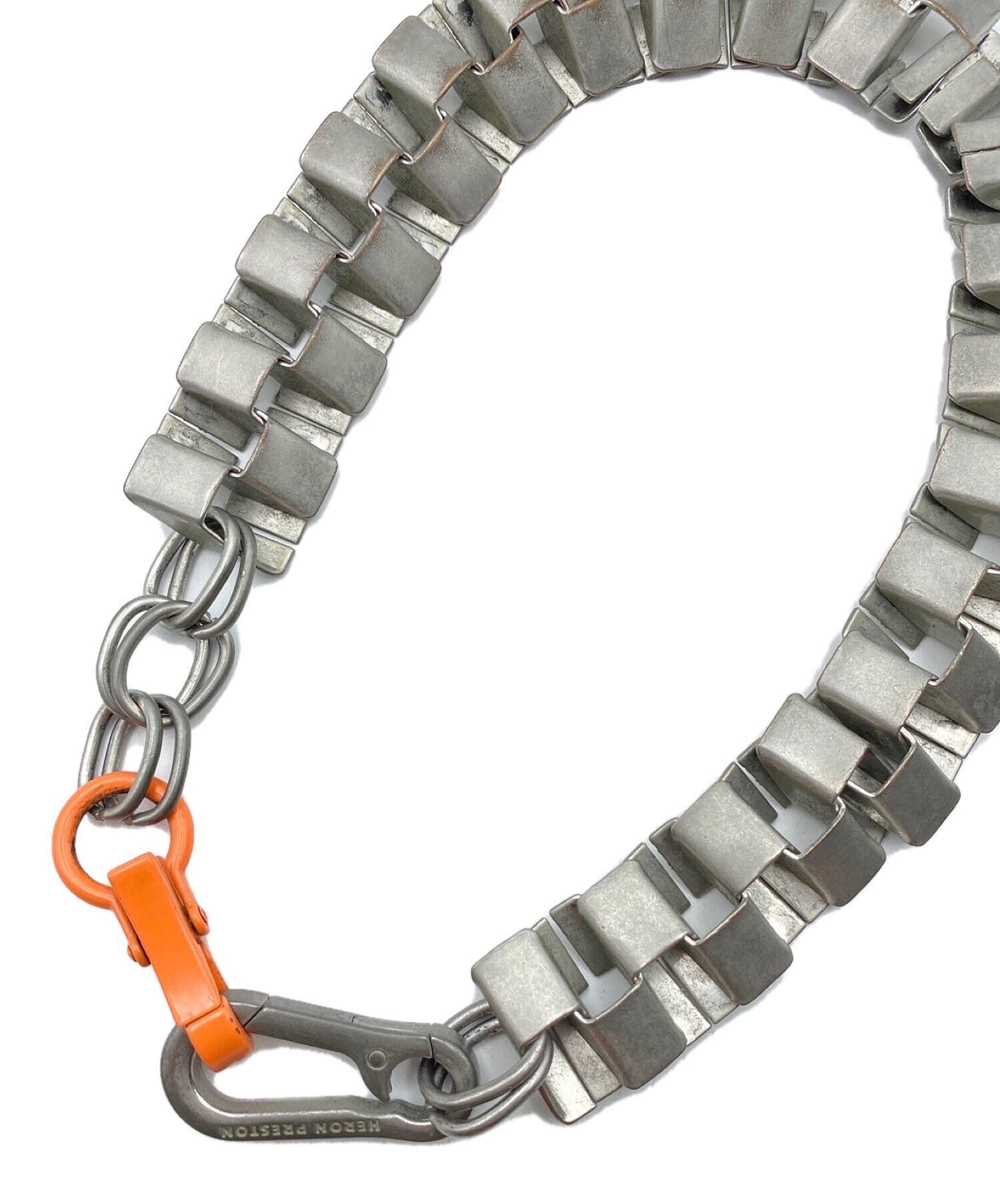 HERON PRESTON (ヘロンプレストン) CUBIC NECKLACE シルバー×オレンジ サイズ:-