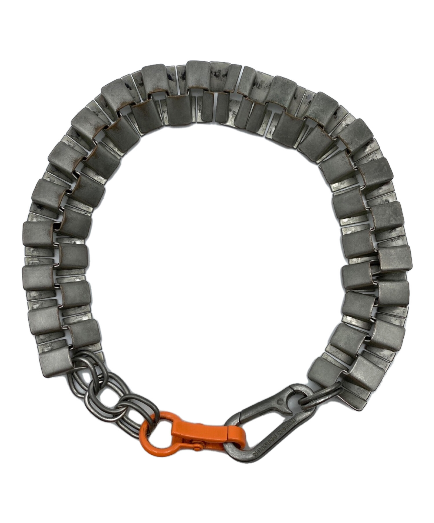 HERON PRESTON (ヘロンプレストン) CUBIC NECKLACE シルバー×オレンジ サイズ:-