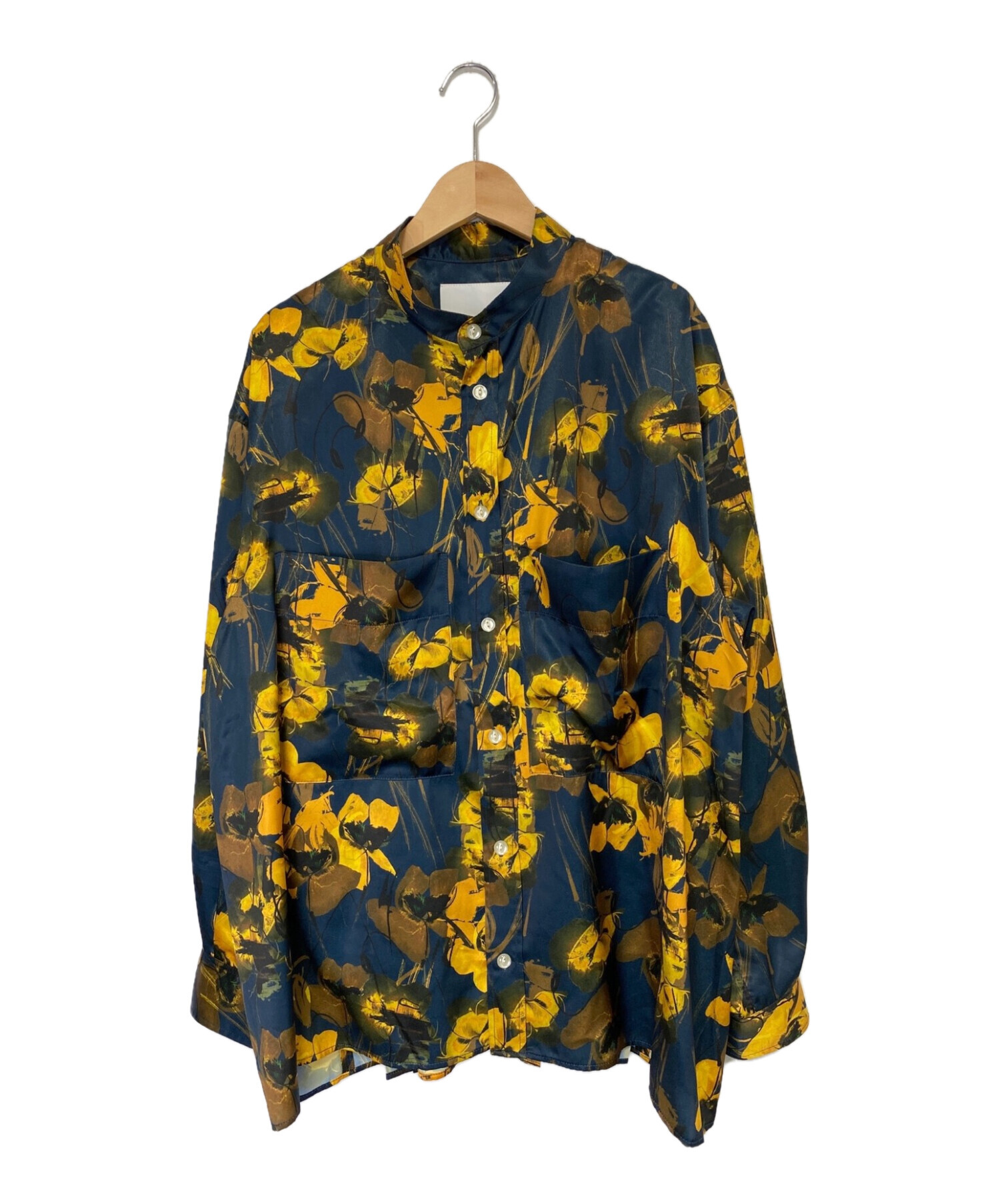 Enharmonic TAVERN (エンハーモニックタヴァーン) Back Pleats Flower Shirt ネイビー サイズ:48