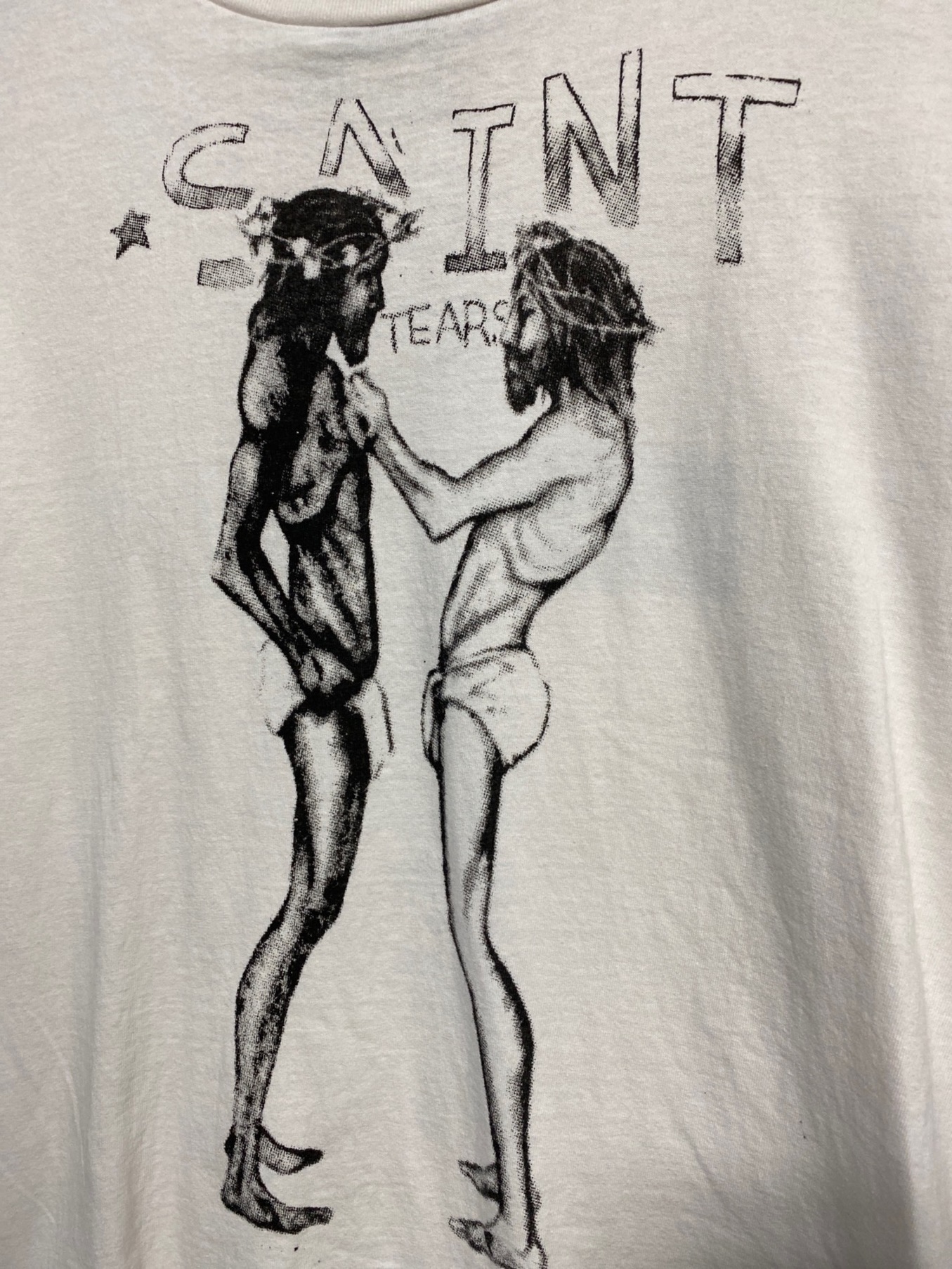 中古・古着通販】SAINT MICHAEL (セントマイケル) SM × DENIMTEARS SS TEE ホワイト サイズ:Ｍ｜ブランド・古着通販  トレファク公式【TREFAC FASHION】スマホサイト