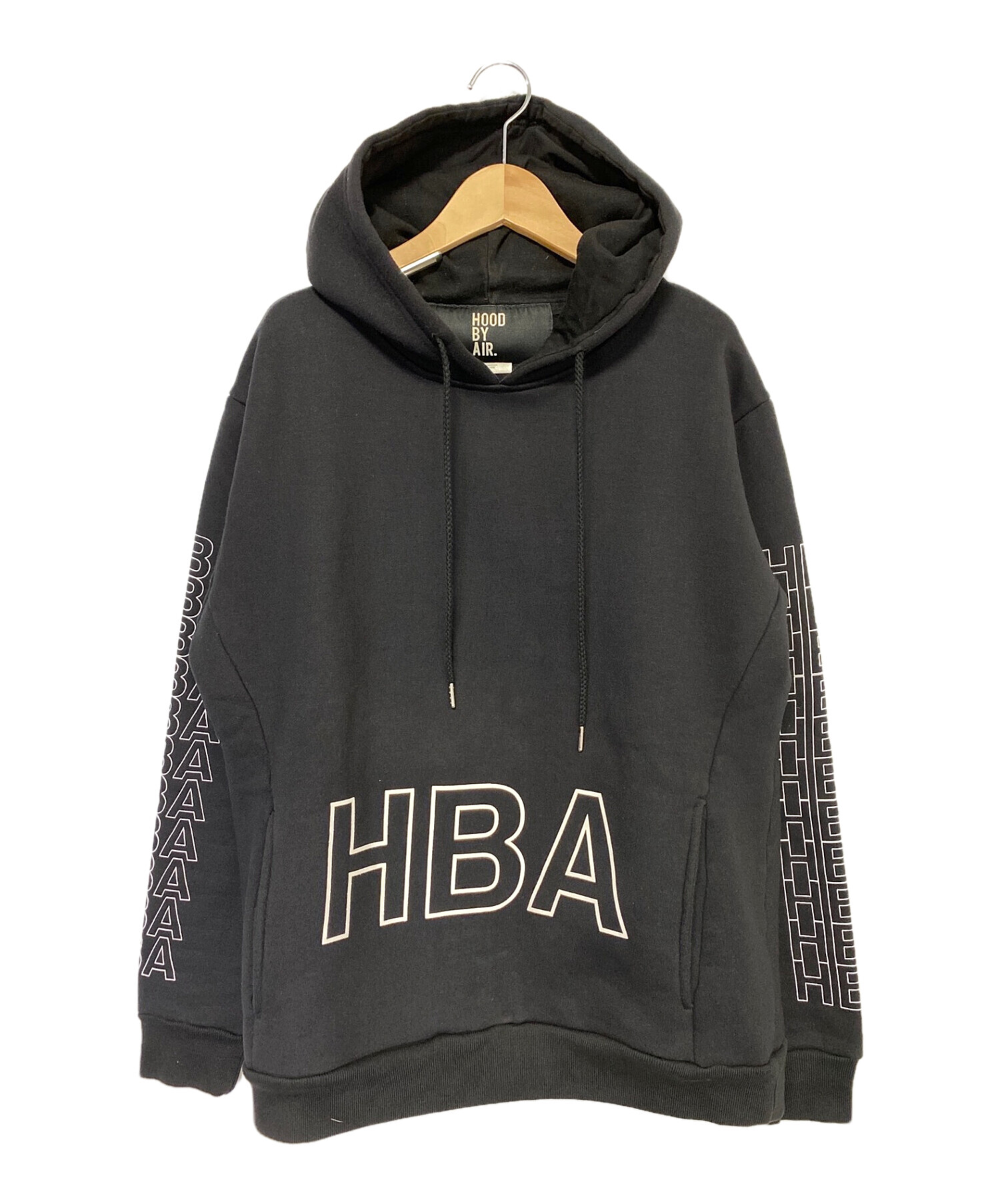 Hood By Air (フッドバイエアー) HBA ロゴ パーカー ブラック サイズ:Ｍ