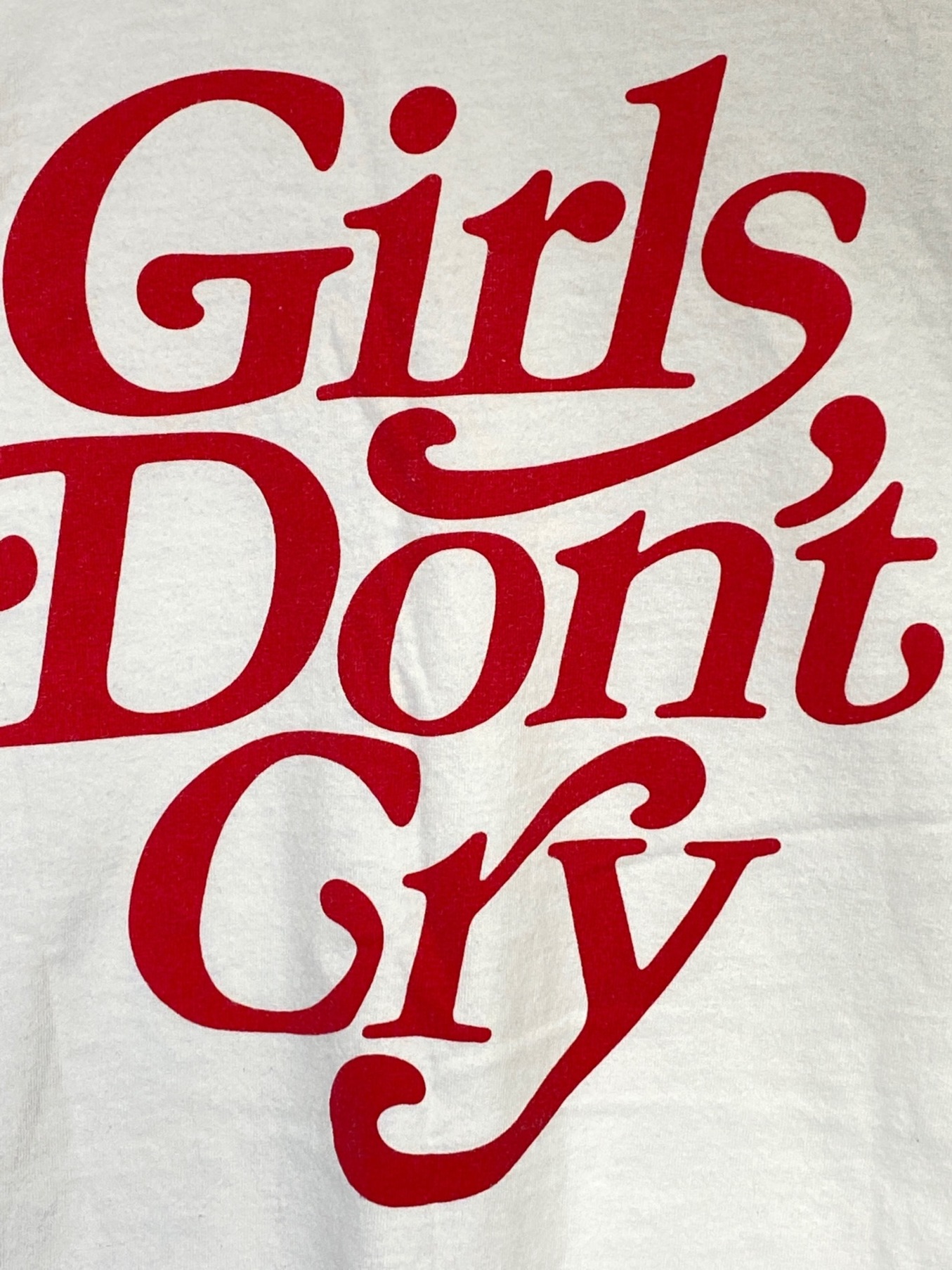 GIRLS DON'T CRY (ガールズドントクライ) 長袖Tシャツ ホワイト サイズ:L