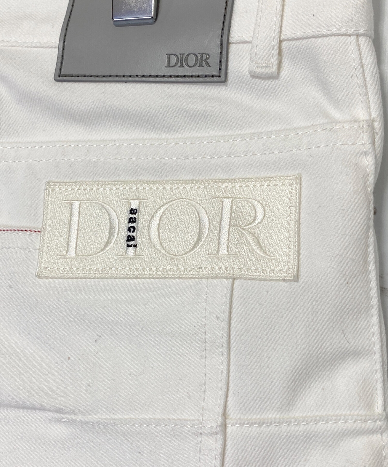Dior×sacai ディオール サカイ ホワイト デニム ジーンズ パンツ
