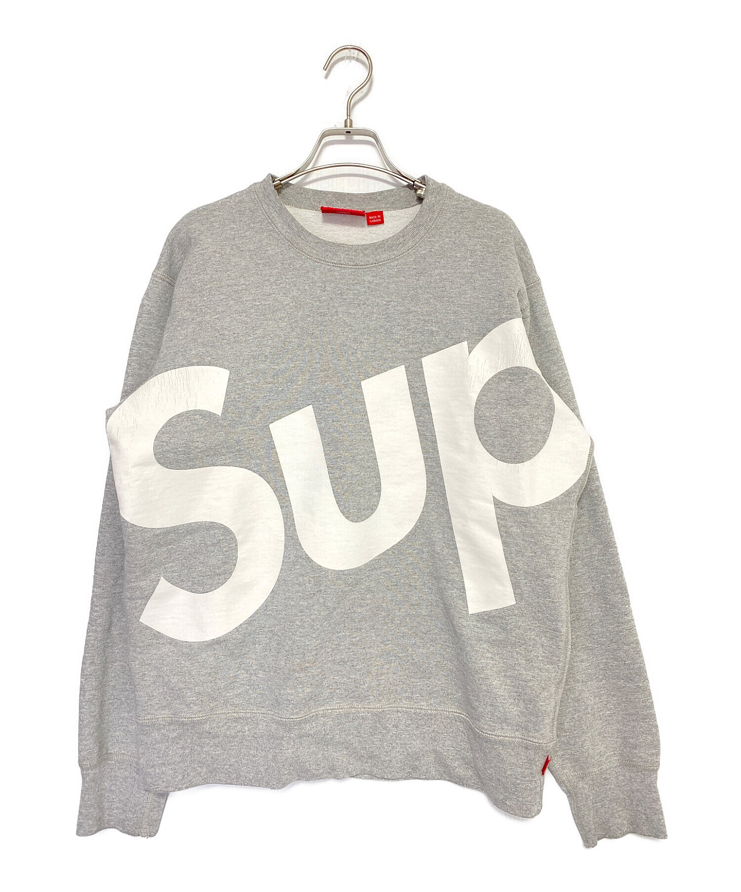 中古・古着通販】SUPREME (シュプリーム) Big Logo Crewneck グレー