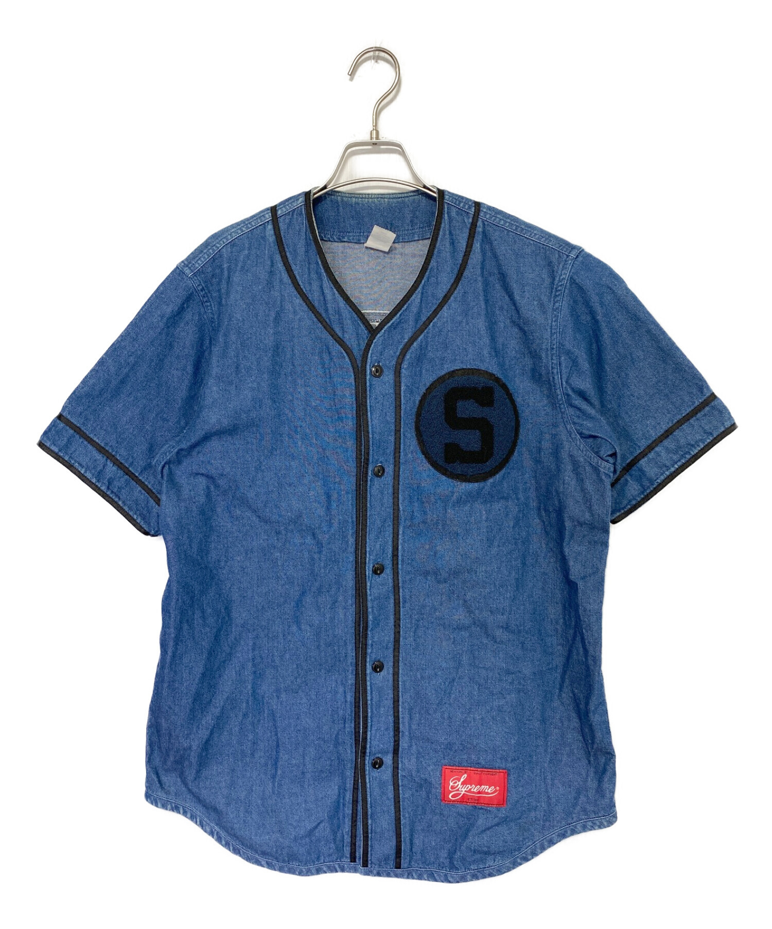 SUPREME (シュプリーム) 13AW Denim baseball shirt インディゴ サイズ:Ｍ