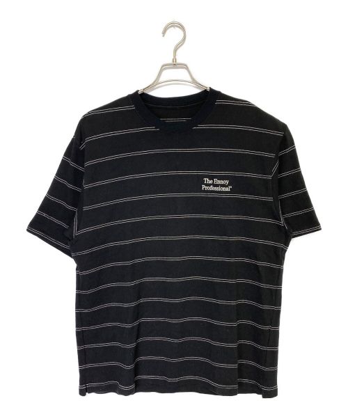 中古・古着通販】ENNOY (エンノイ) ボーダーTシャツ ブラック サイズ