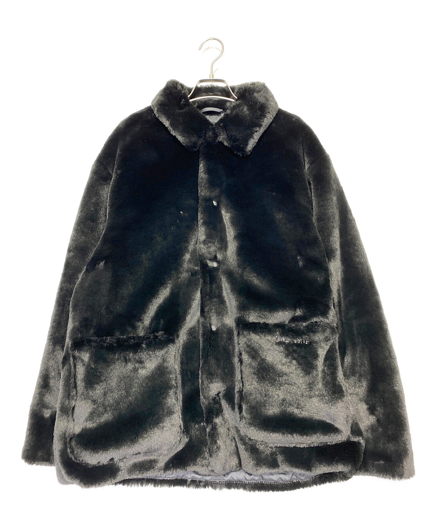 SUPREME (シュプリーム) 2-Tone Faux Fur Shop Coat ブラック サイズ:L