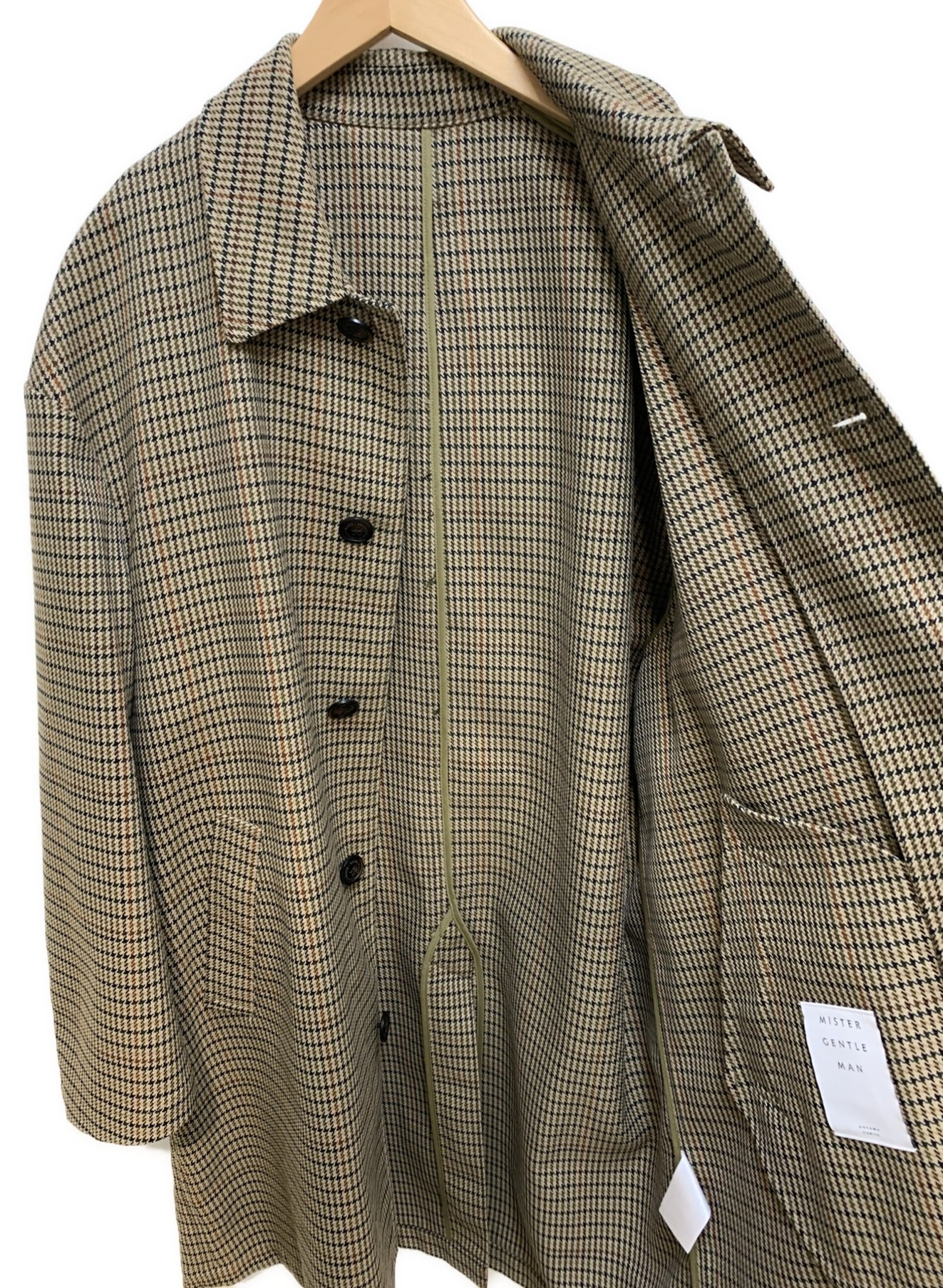 中古・古着通販】Mr.Gentleman (ミスタージェントルマン) CHECK BALMACAAN COAT ブラウン  サイズ:M｜ブランド・古着通販 トレファク公式【TREFAC FASHION】スマホサイト