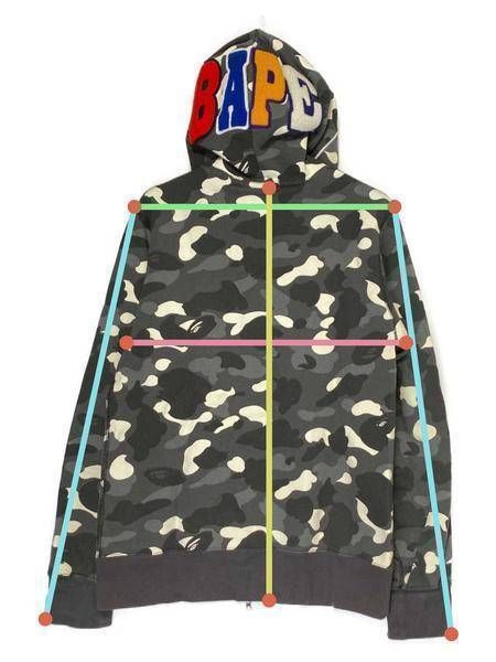 中古・古着通販】A BATHING APE (アベイシングエイプ) ジップパーカー 