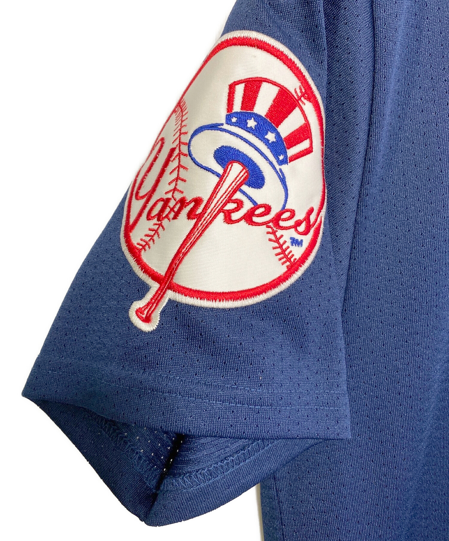 Tシャツ/カットソー(半袖/袖なし)Supreme Yankees baseball jersey ネイビー M