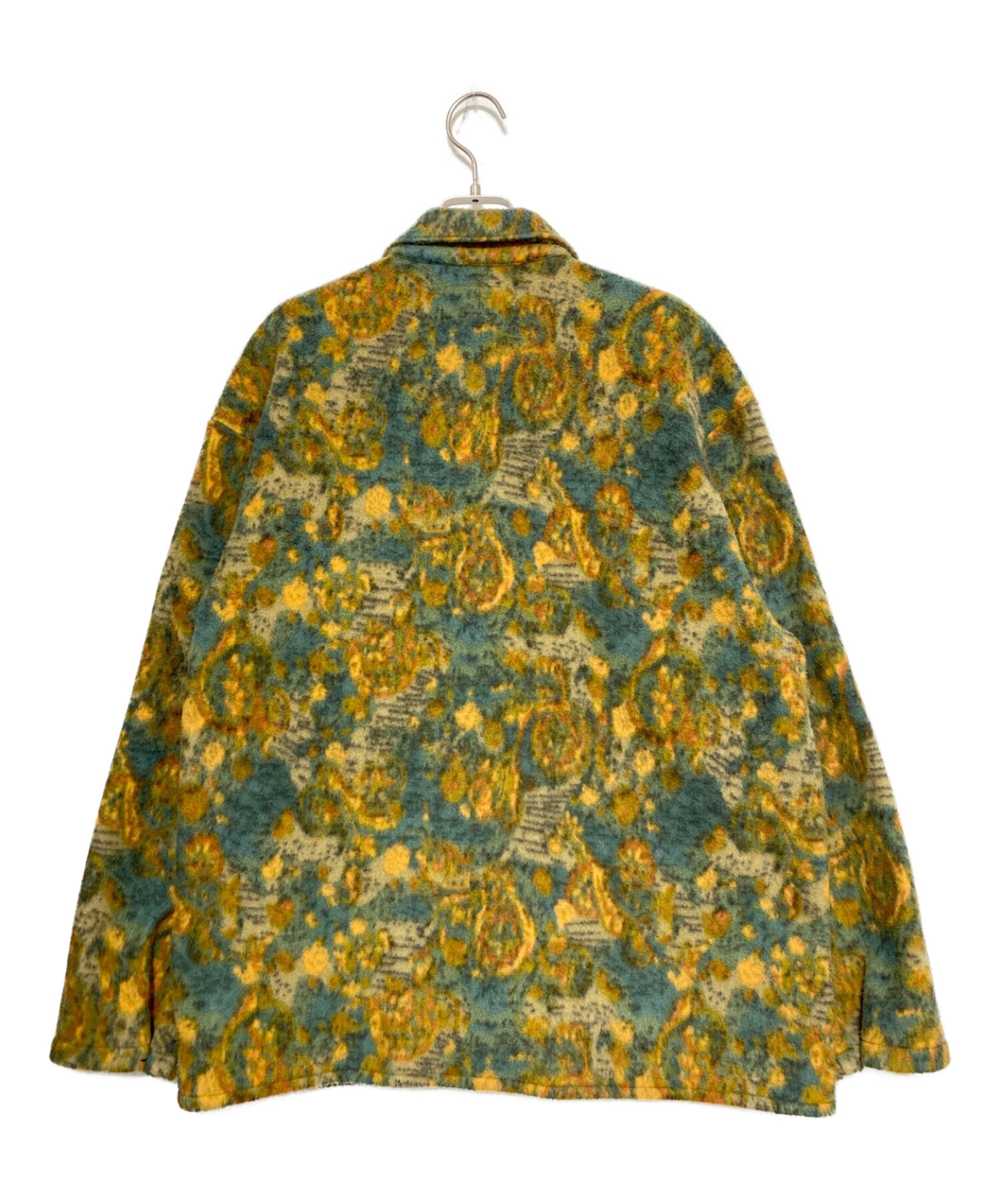 SUPREME (シュプリーム) Paisley Fleece Shirt グリーン×オレンジ サイズ:M