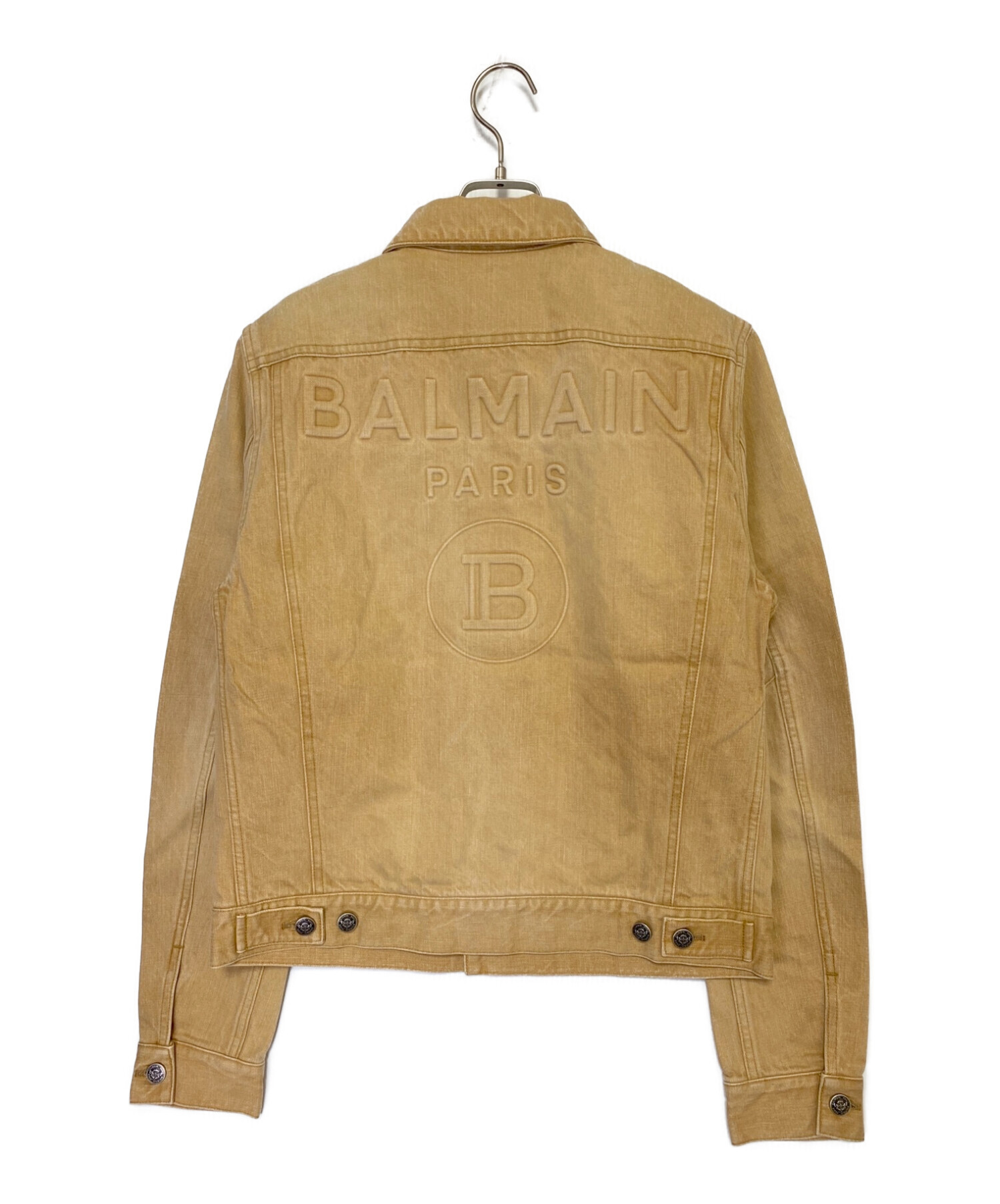 BALMAIN (バルマン) バックロゴジャケット ベージュ サイズ:48