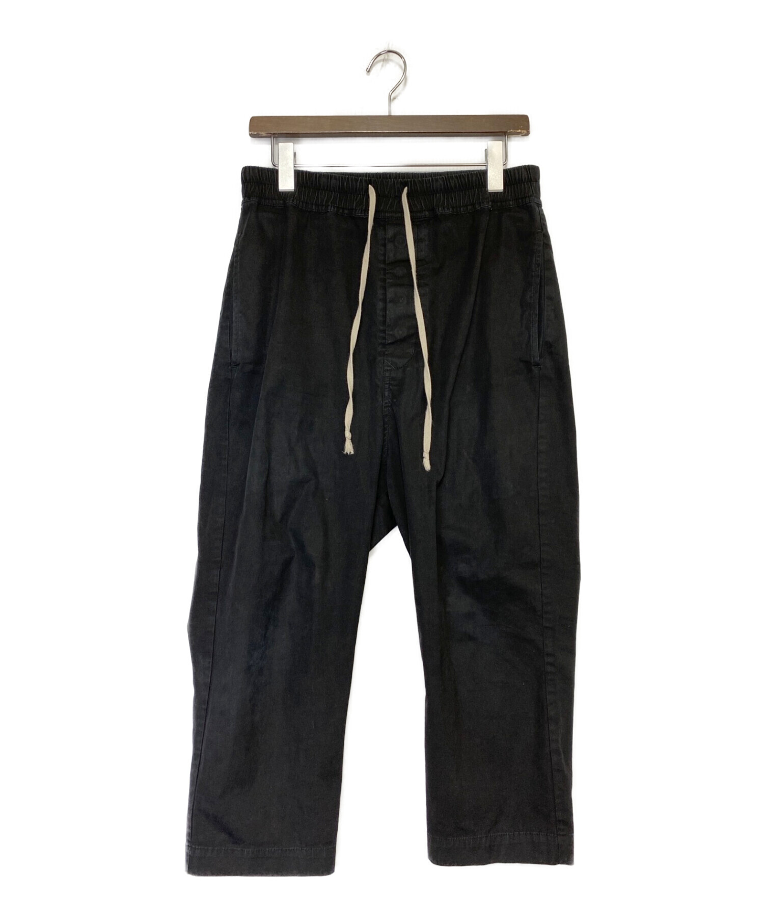 中古・古着通販】RICK OWENS (リックオウエンス) DRAWSTRING ASTAIRES CROPPED ブラック  サイズ:46｜ブランド・古着通販 トレファク公式【TREFAC FASHION】スマホサイト