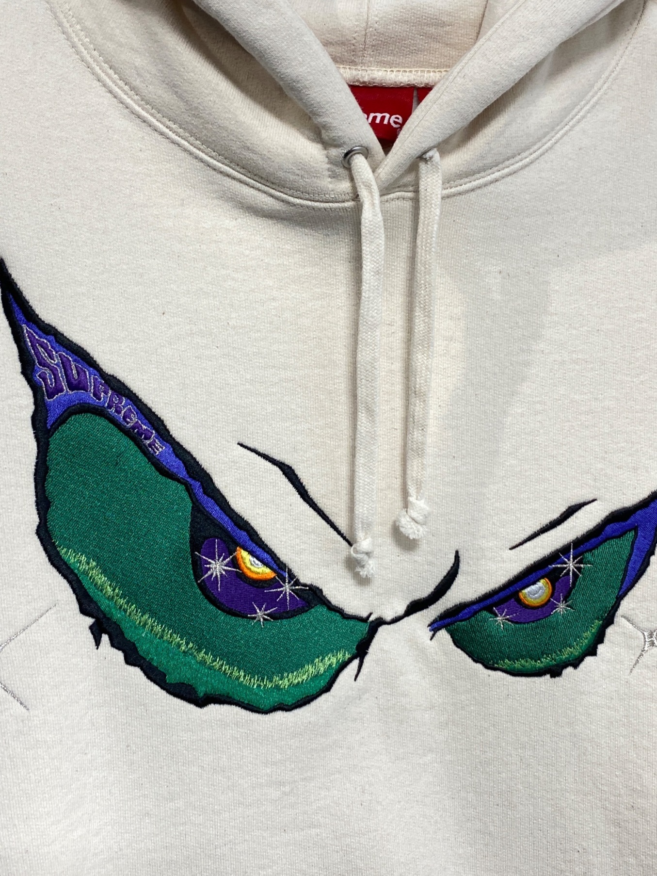 SUPREME (シュプリーム) Eyes Hooded Sweatshirt アイボリー サイズ:XL