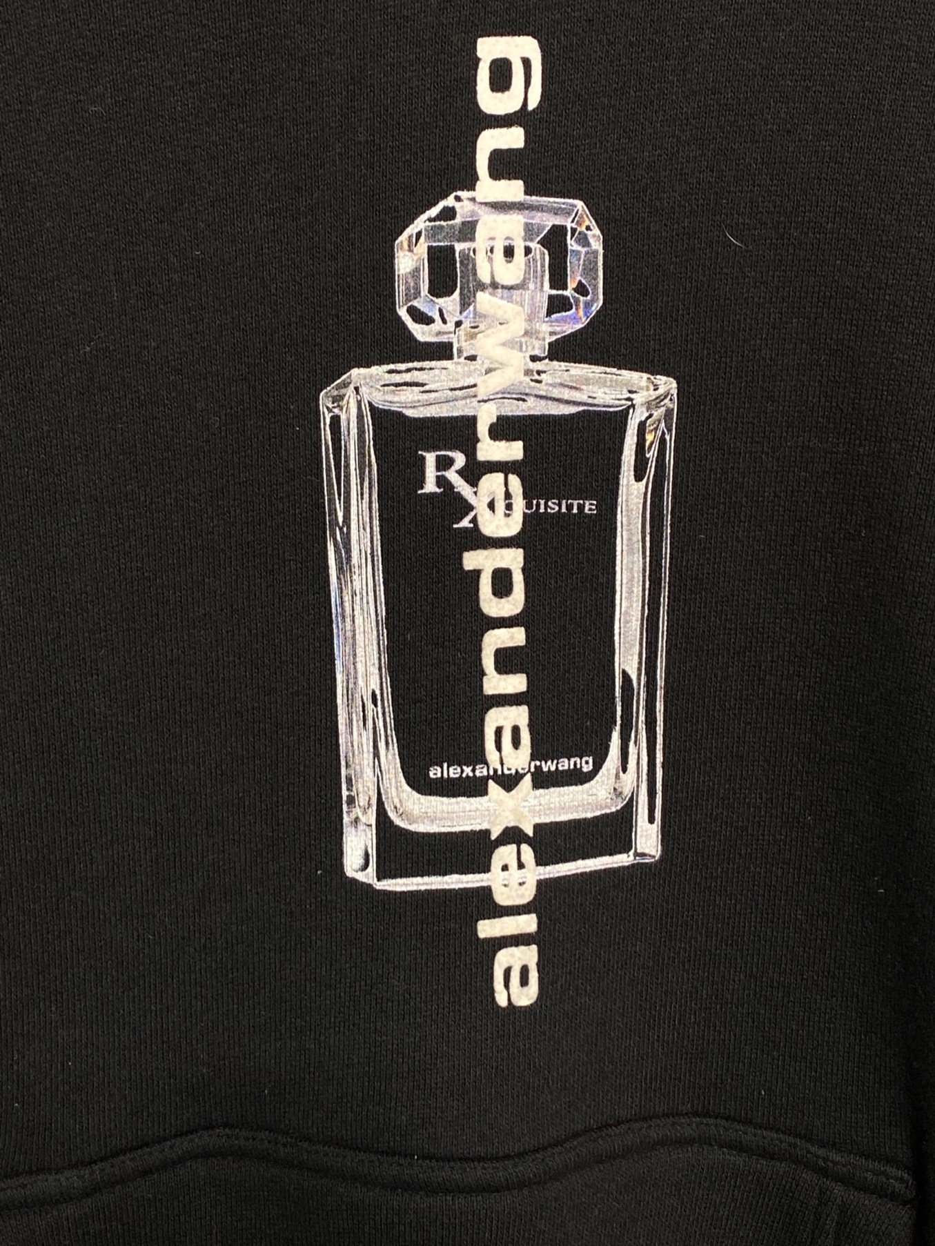 中古・古着通販】ALEXANDER WANG (アレキサンダーワン) Perfume Bottle Graphic Hoodie ブラック  サイズ:M｜ブランド・古着通販 トレファク公式【TREFAC FASHION】スマホサイト