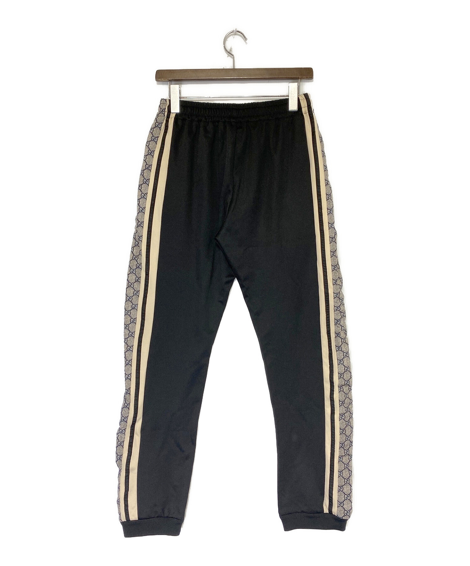 GUCCI (グッチ) TECHNICAL JERSEY JOGGING PANTS ブラック サイズ:S