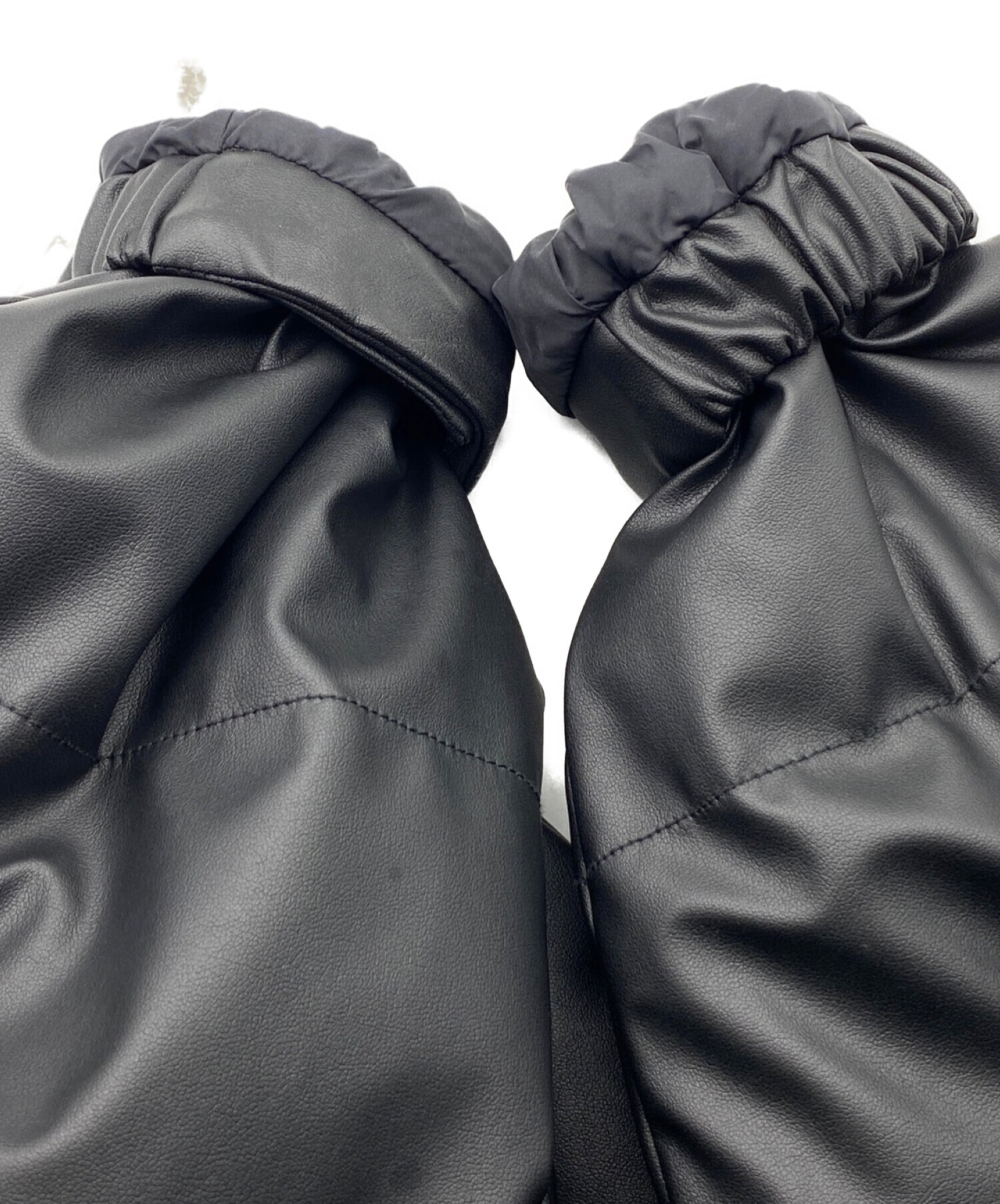 HELLRAZOR FAUX LEATHER DOWN JACKET