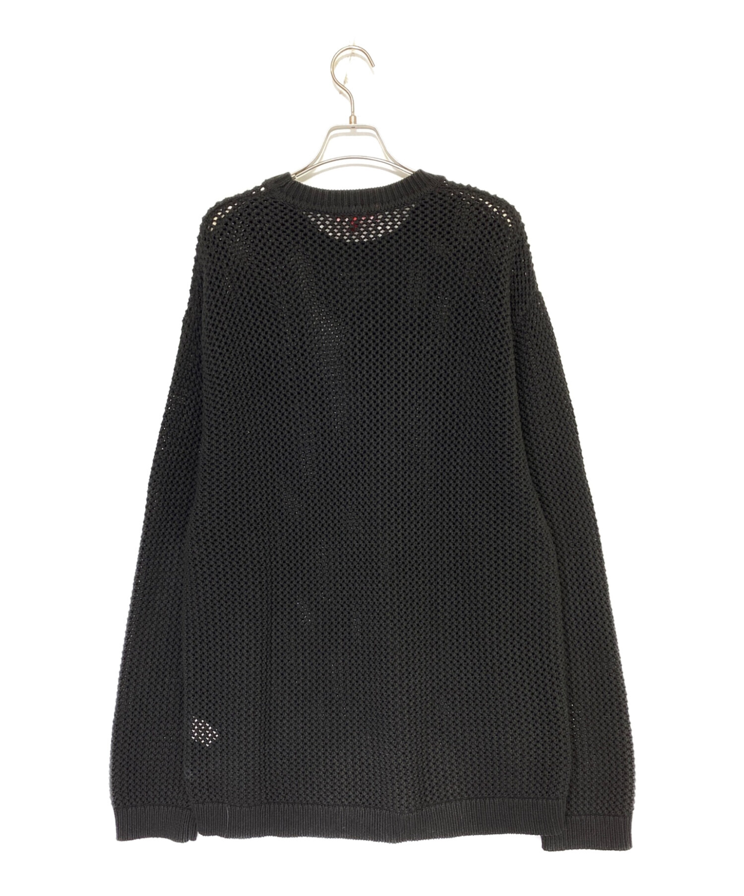 SUPREME (シュプリーム) Open Knit Small Box Logo Sweater ブラック サイズ:XL