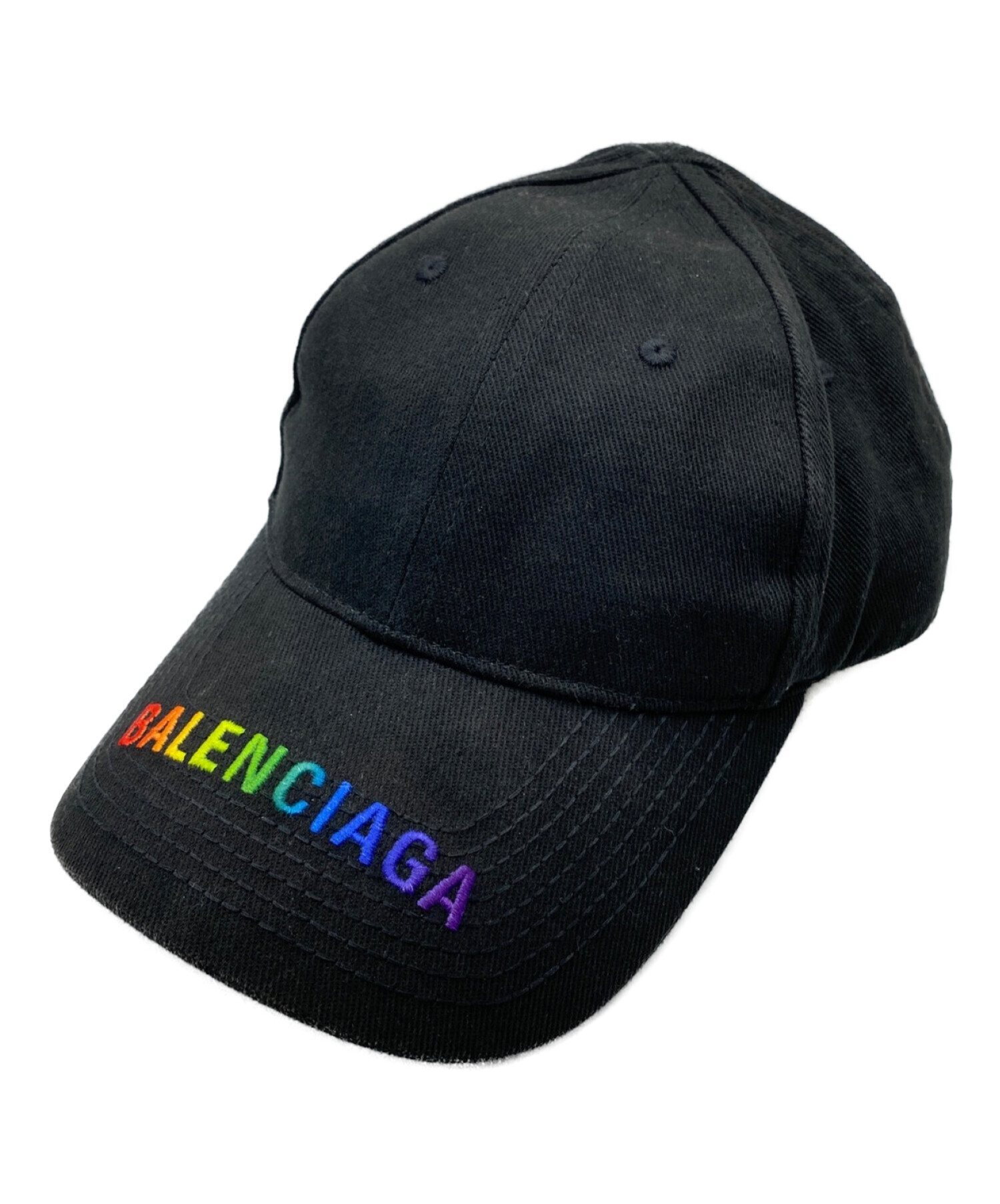 BALENCIAGA (バレンシアガ) Rainbow Cap ブラック サイズ:-