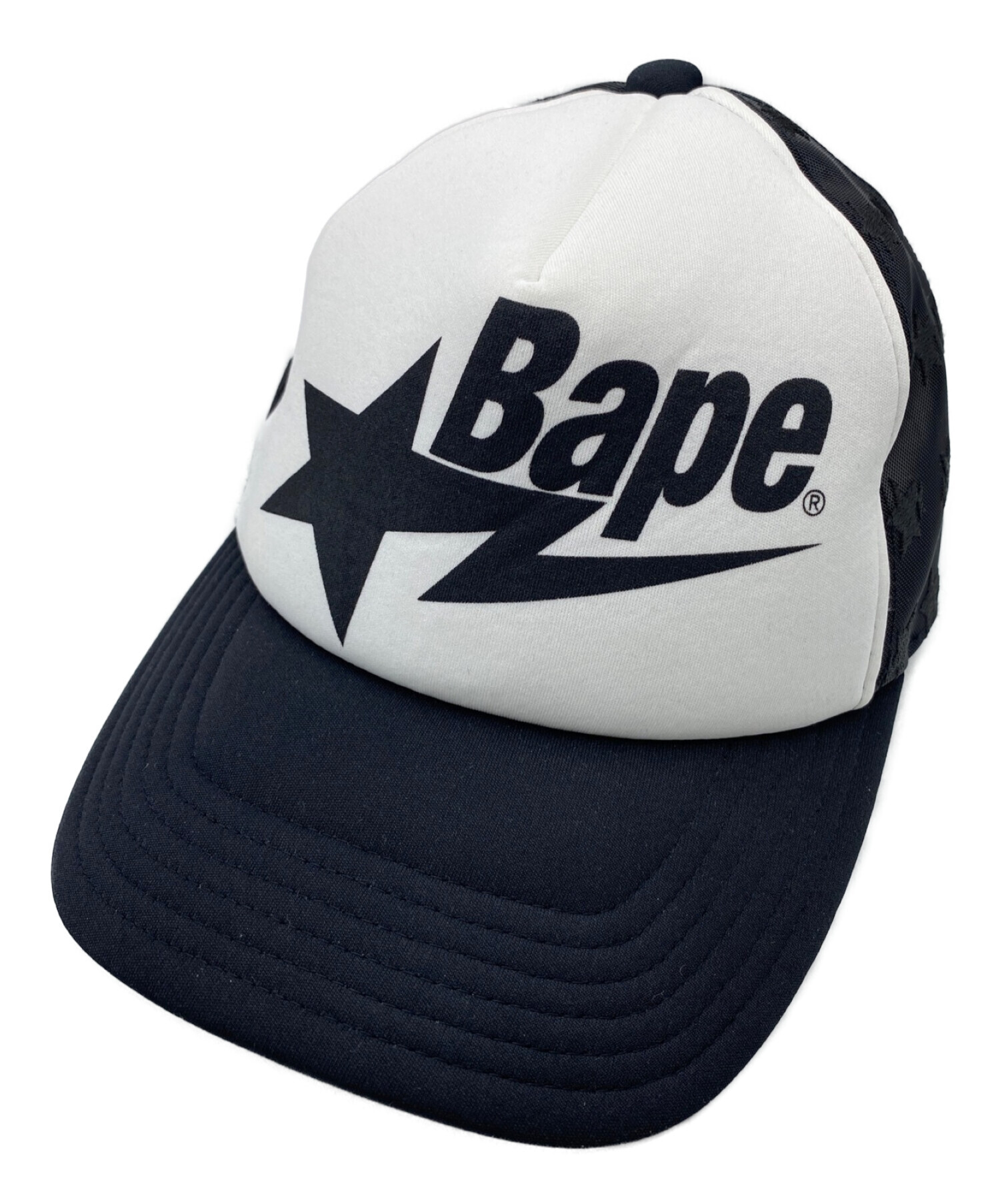 A BATHING APE (ア ベイシング エイプ) BAPE STA MESH CAP ブラック サイズ:F