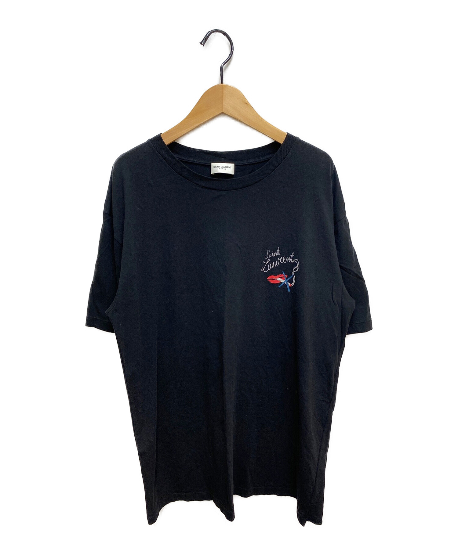 Saint Laurent Paris (サンローランパリ) スモーキングTシャツ ブラック サイズ:S