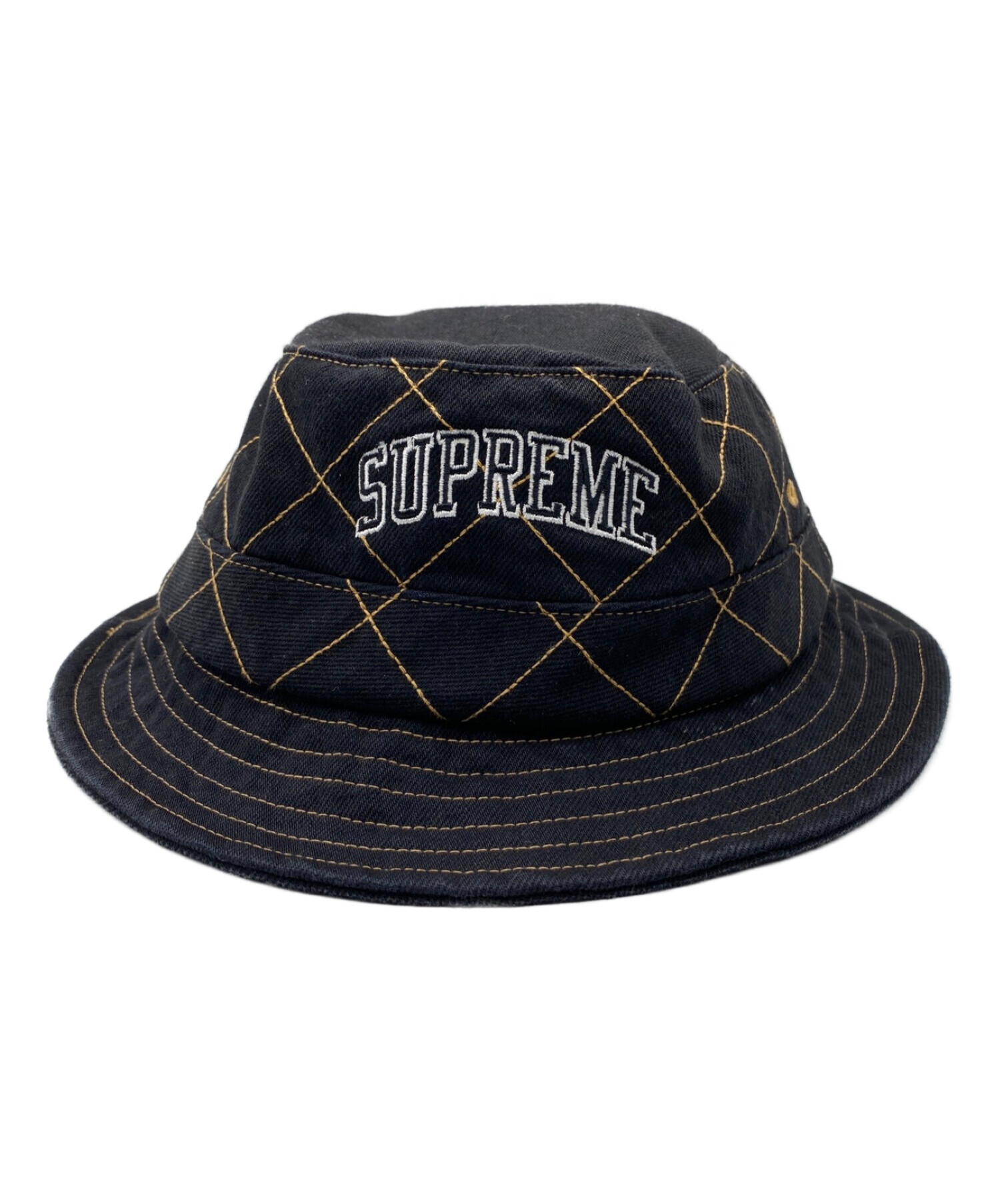 SUPREME (シュプリーム) Diamond Stitch Crusher Hat ブラック サイズ:M/L