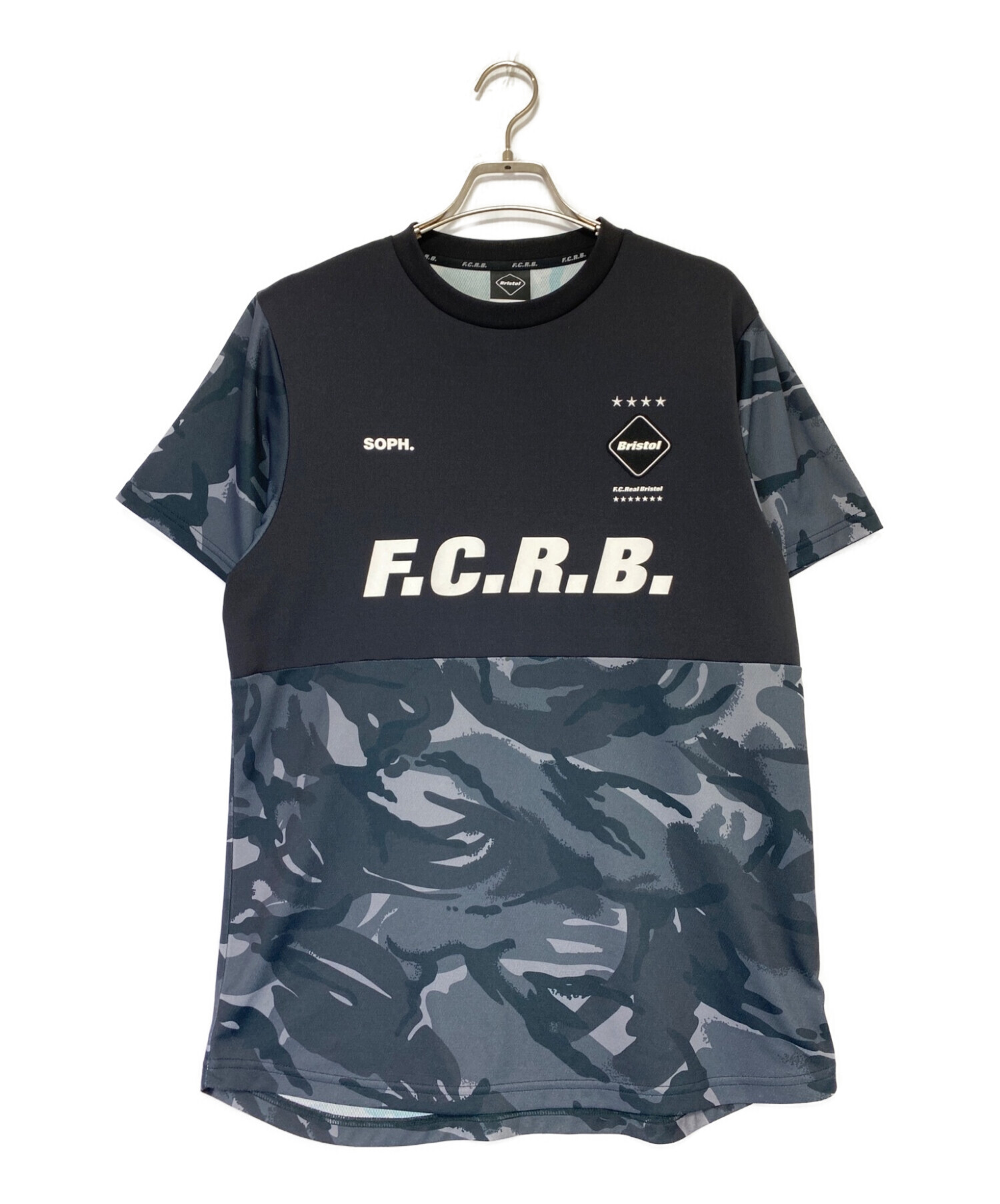 F.C.R.B 初期 00s ロゴ刺繍 フリースベスト テック グレー Mサイズ