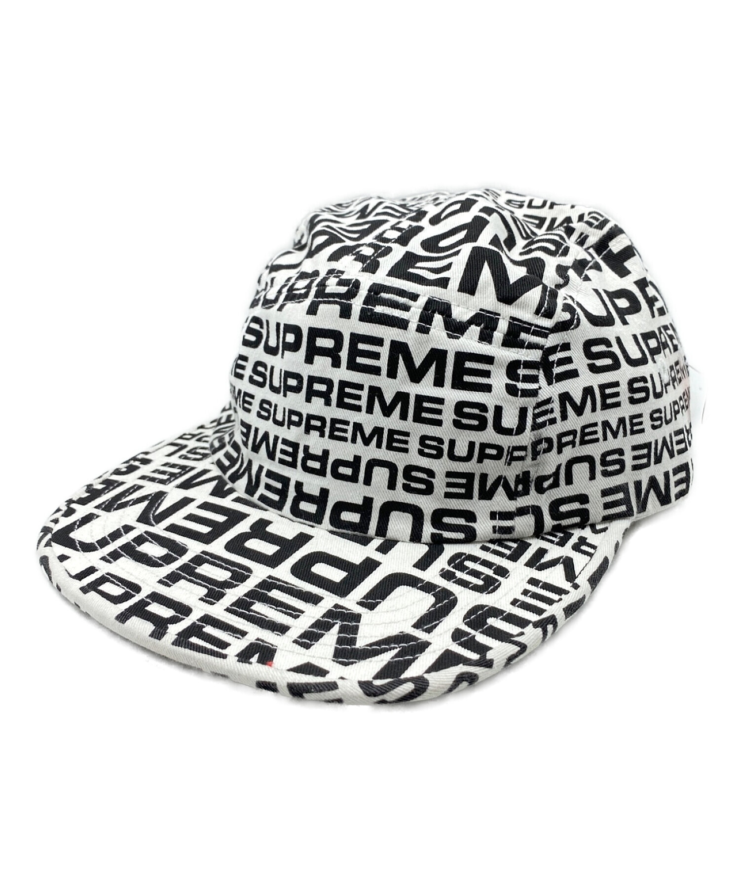 SUPREME (シュプリーム) Repeater Camp Cap ホワイト×ブラック サイズ:-