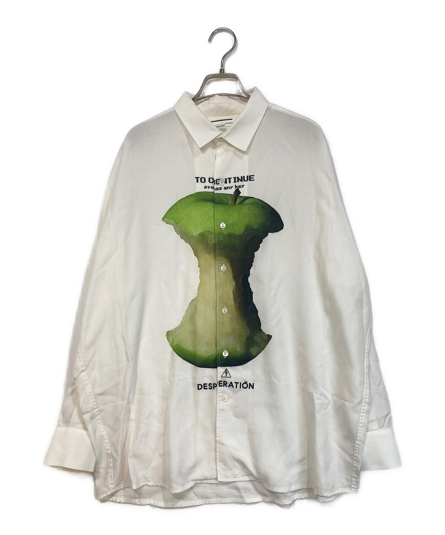 SHAREEF (シャリーフ) 'GREEN APPLE' BIG SHIRTS ホワイト サイズ:SIZE１