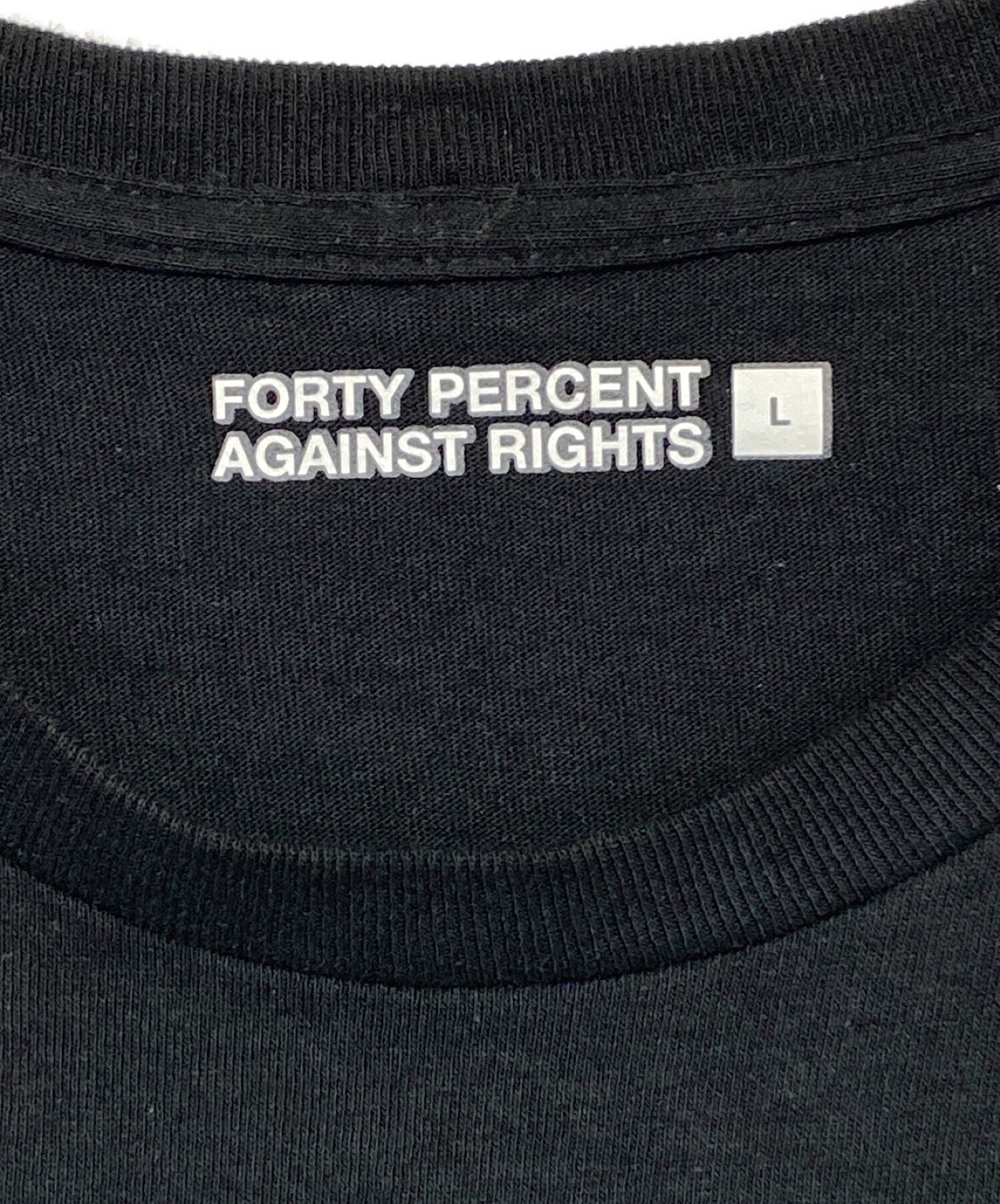 FORTY PERCENT AGAINST RIGHTS MY WAR TEEネッククルーネック