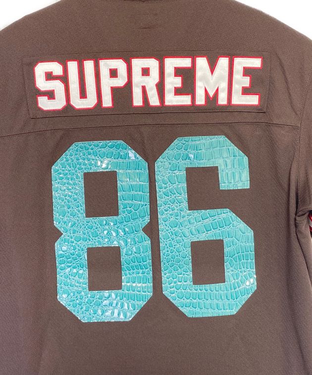 SUPREME (シュプリーム) Faux Croc Football Jersey ブラウン サイズ:XL