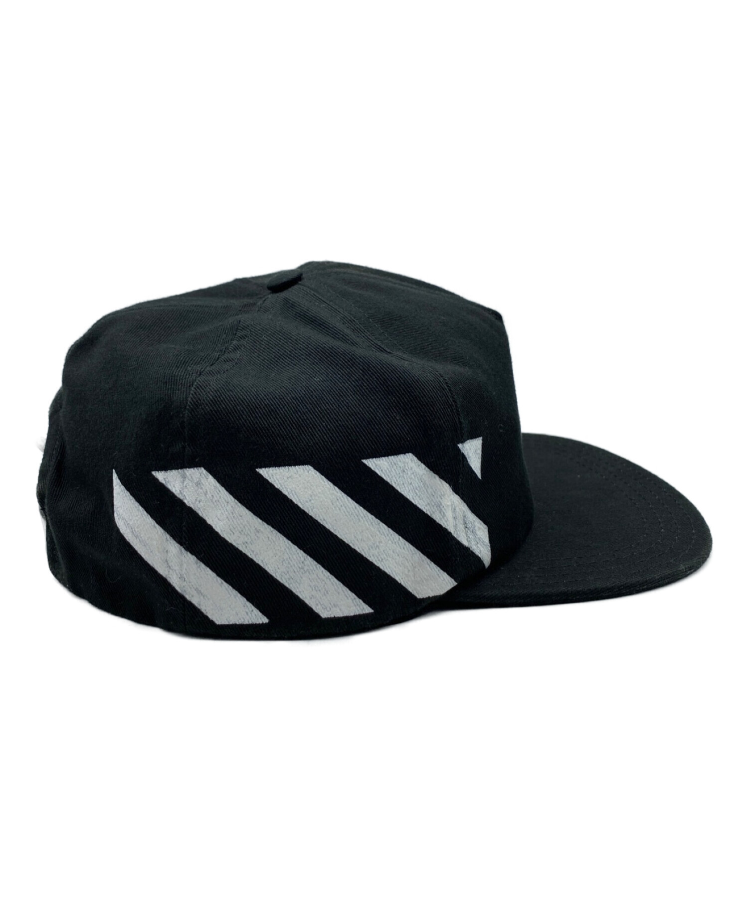 中古・古着通販】OFFWHITE (オフホワイト) DIAG BRUSHED CAP ブラック