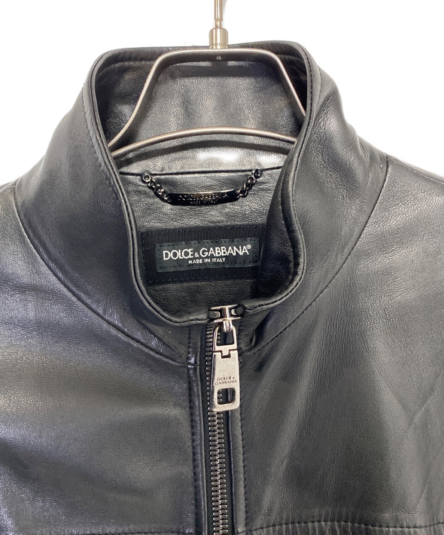 中古・古着通販】DOLCE & GABBANA (ドルチェ＆ガッバーナ) レザージャケット ブラック サイズ:48｜ブランド・古着通販  トレファク公式【TREFAC FASHION】スマホサイト