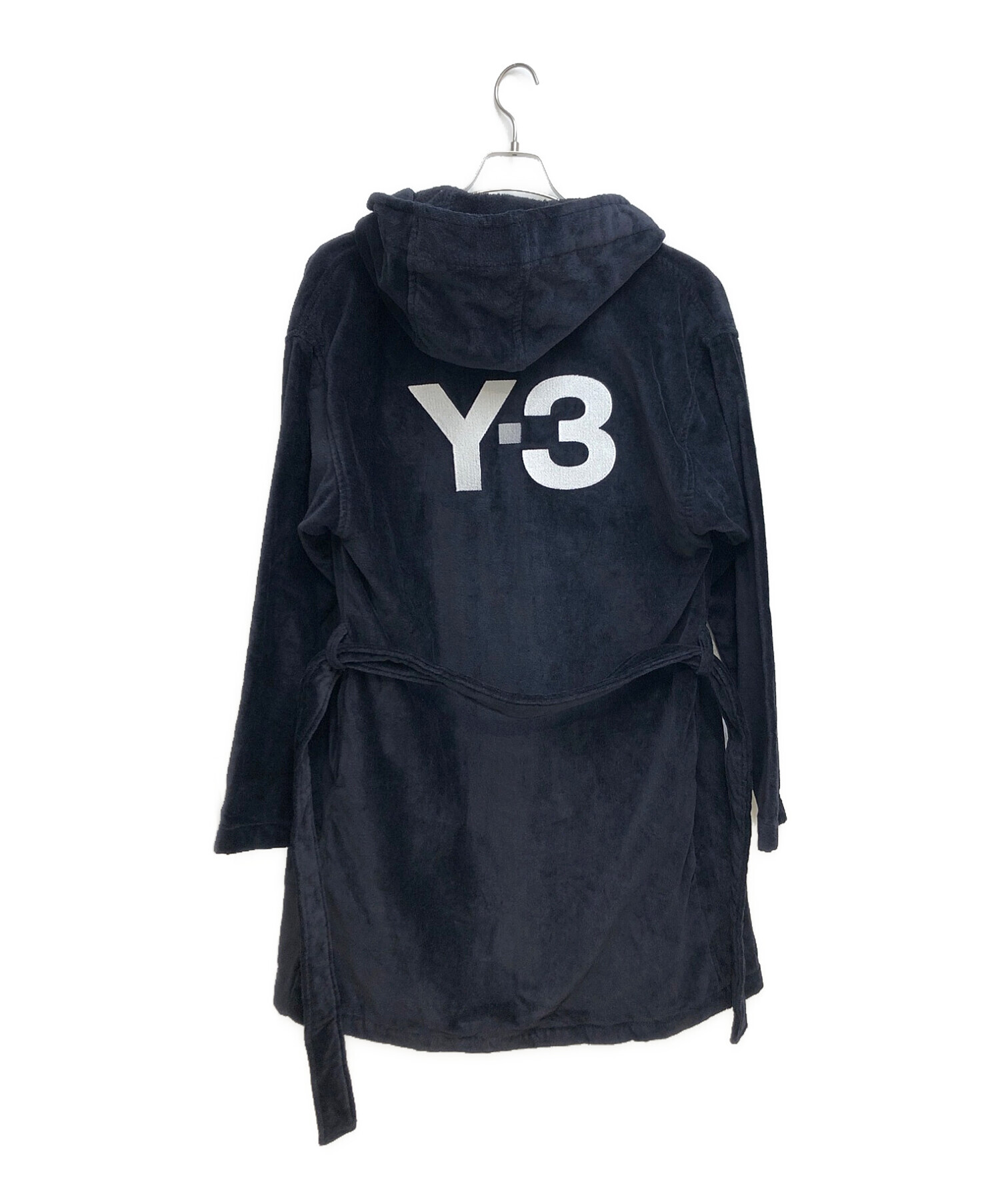 Y-3 (ワイスリー) バックロゴプリントガウンコート ブラック サイズ:S