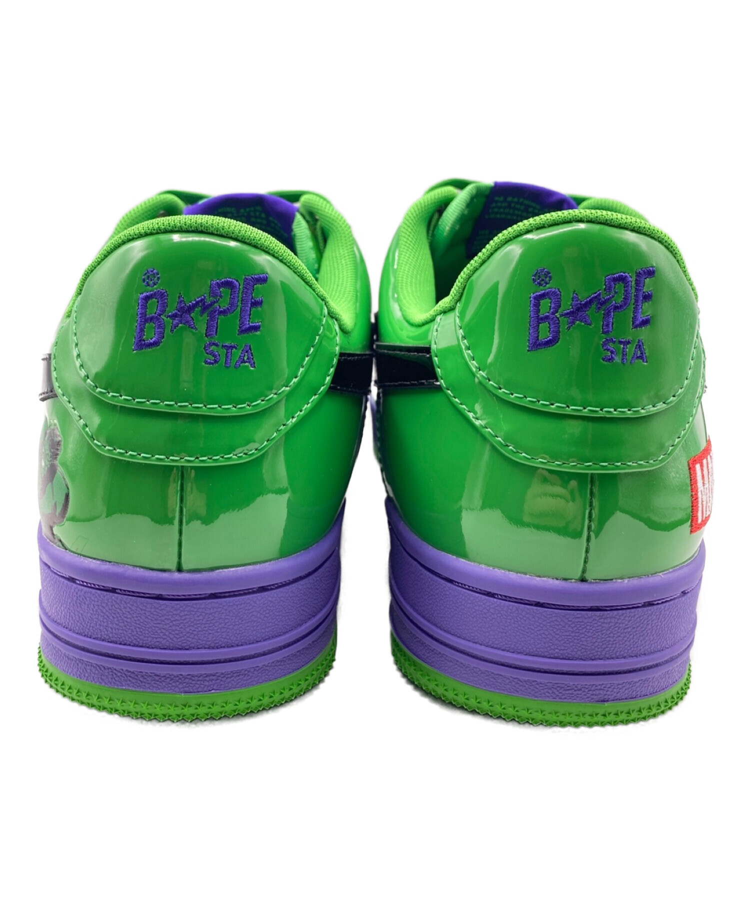 A BATHING APE (アベイシングエイプ) HULK BAPE STA パープル×グリーン サイズ:28cm (US10)