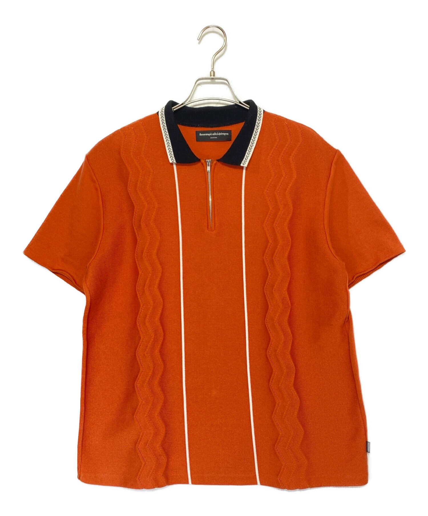 Diaspora Skateboards (ディアスポラスケートボードズ) SWELL KNIT POLO オレンジ サイズ:M