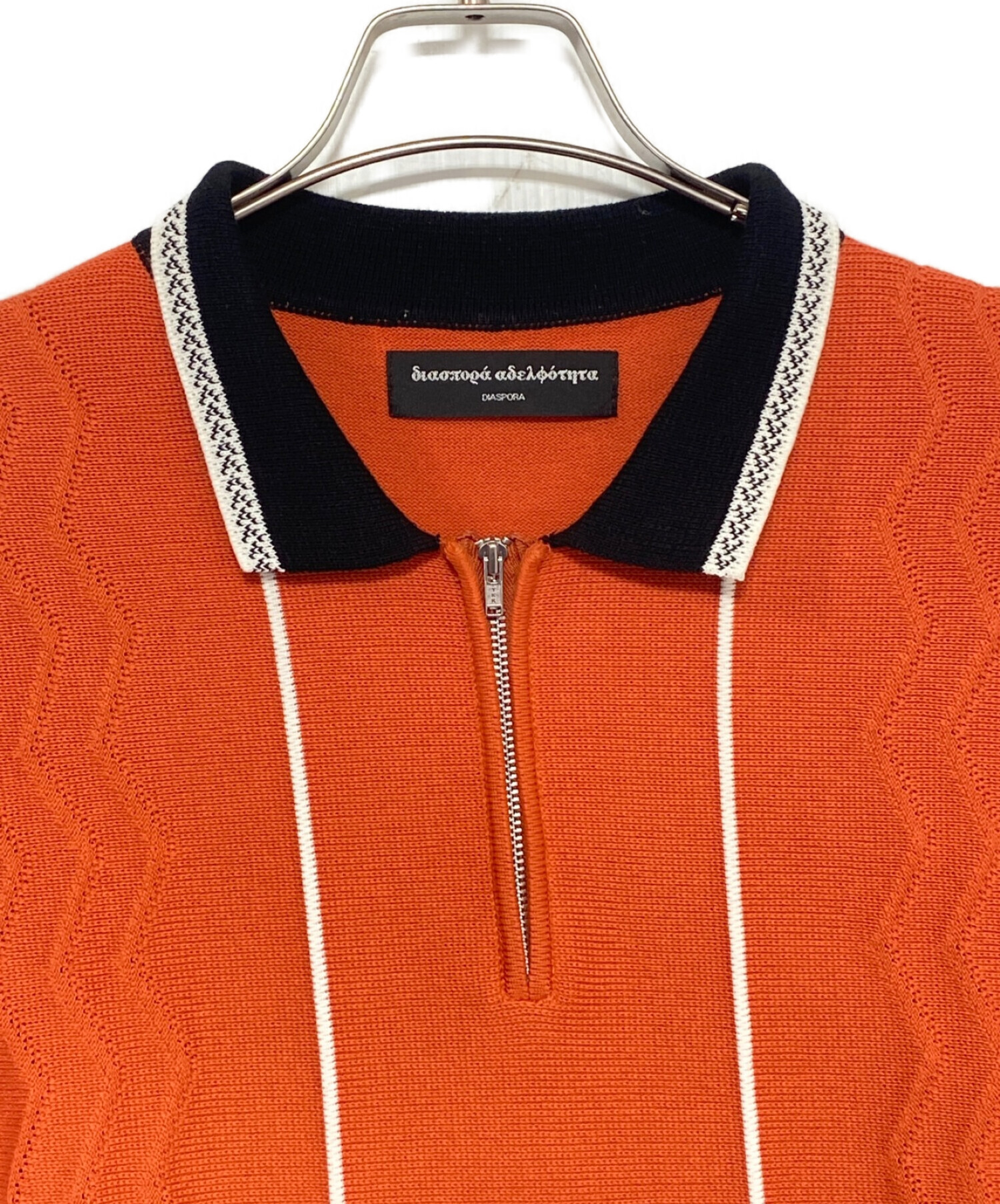 Diaspora Skateboards (ディアスポラスケートボードズ) SWELL KNIT POLO オレンジ サイズ:M