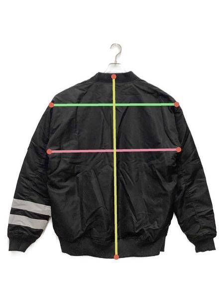 【中古・古着通販】HURLEY (ハーレー) MA-1ジャケット ブラック 