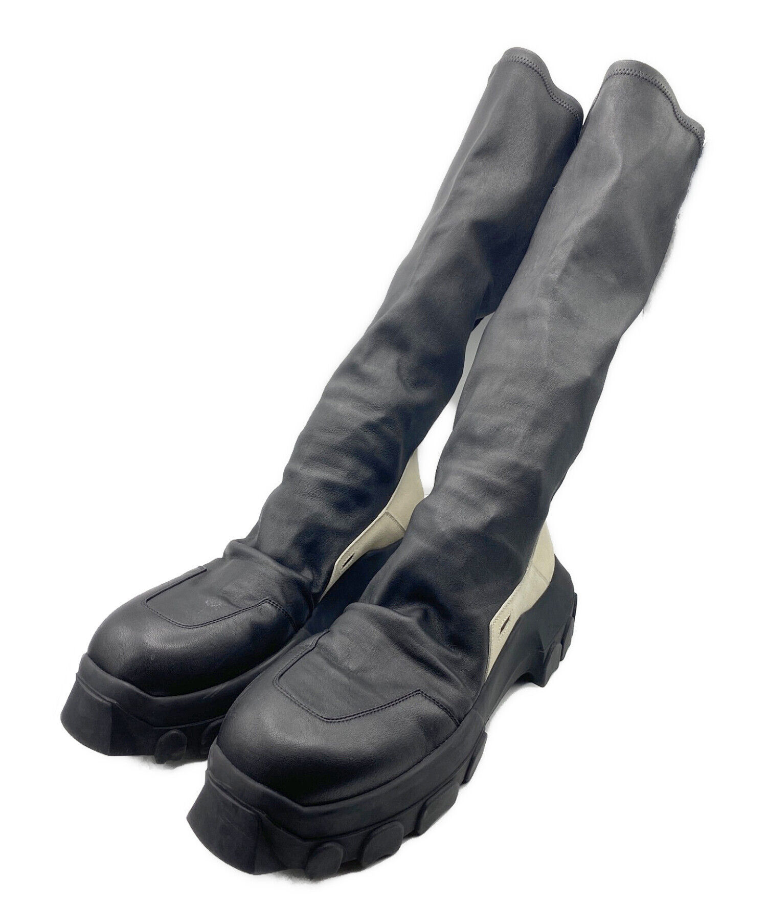 RICK OWENS (リック オウエンス) BOZO TRACTOR SOCK BOOTS ブラック サイズ:44