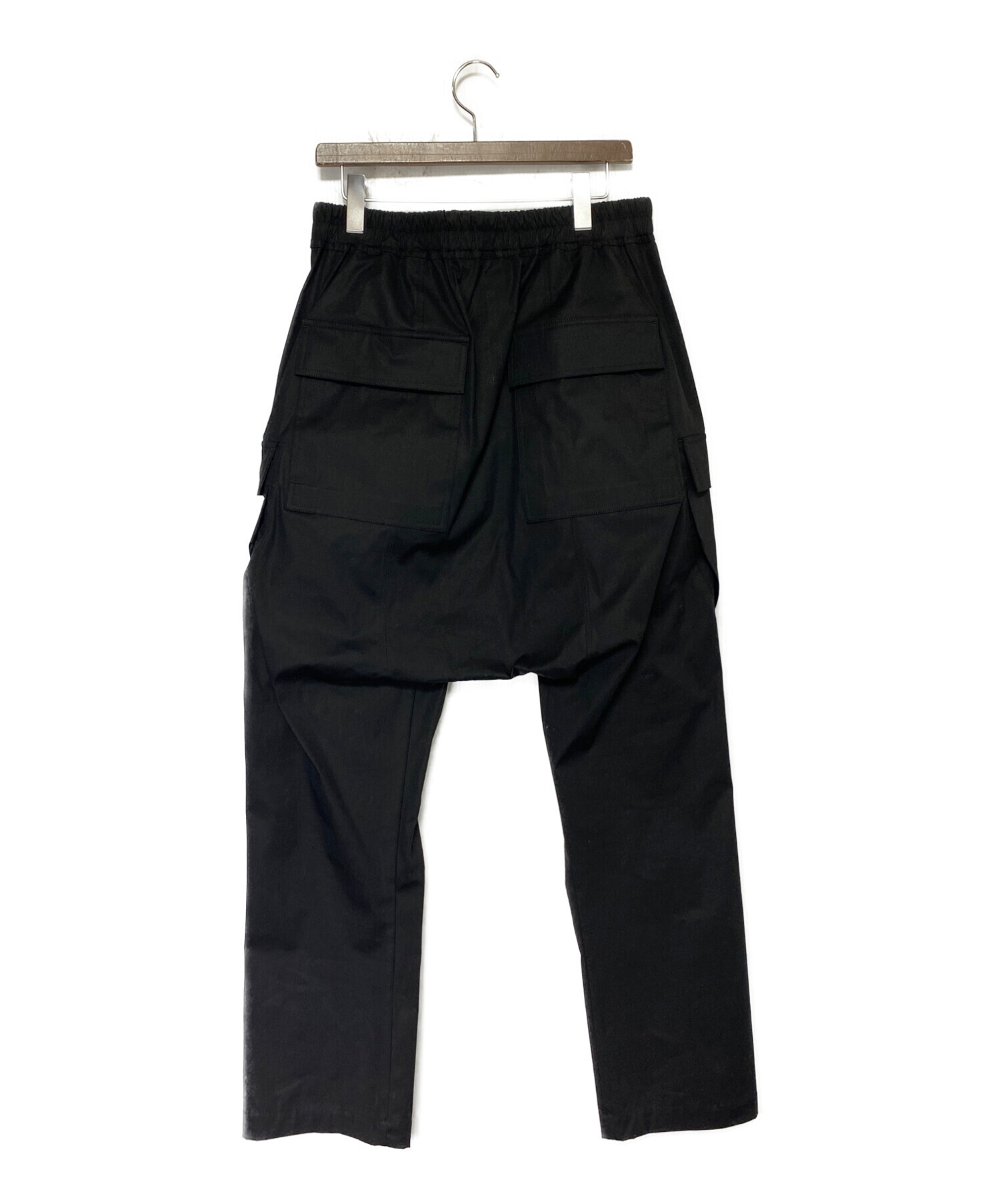 RICK OWENS (リック オウエンス) LONG CARGO PANTS ブラック サイズ:SIZE 50