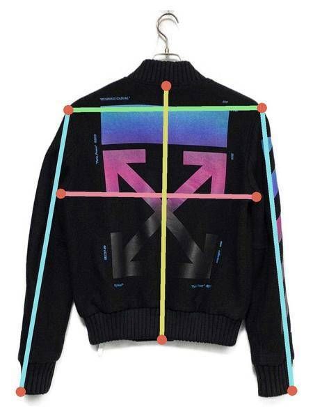 中古・古着通販】OFFWHITE (オフホワイト) DIAG GRADIENT VARSITY JACKET ブラック サイズ:S｜ブランド・古着通販  トレファク公式【TREFAC FASHION】スマホサイト