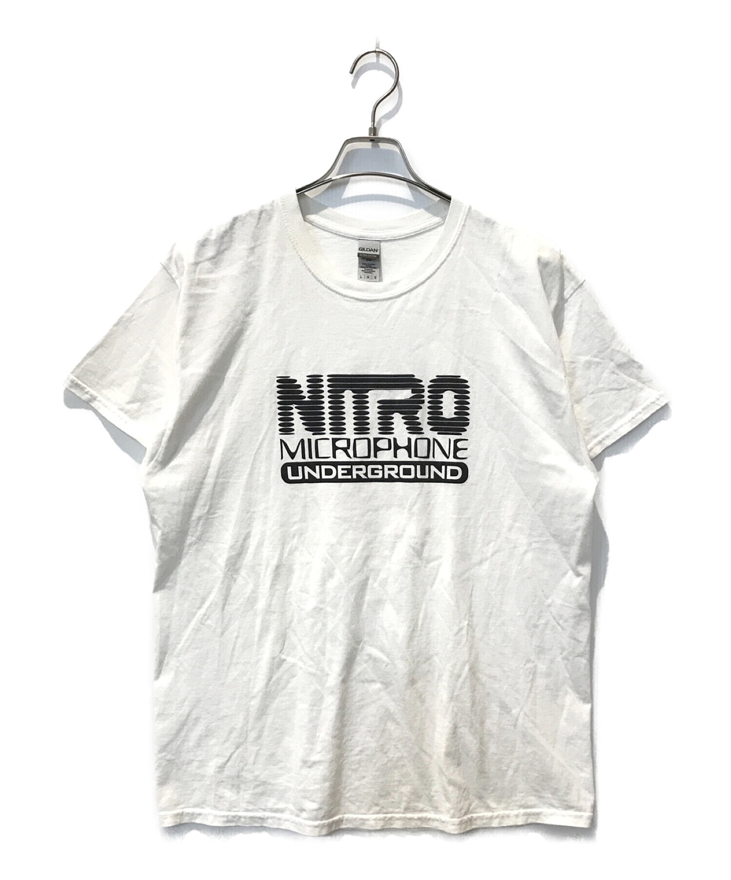 nitro microphone underground (ニトロ・マイクロフォン・アンダーグラウンド) ロゴTシャツ ホワイト サイズ:L